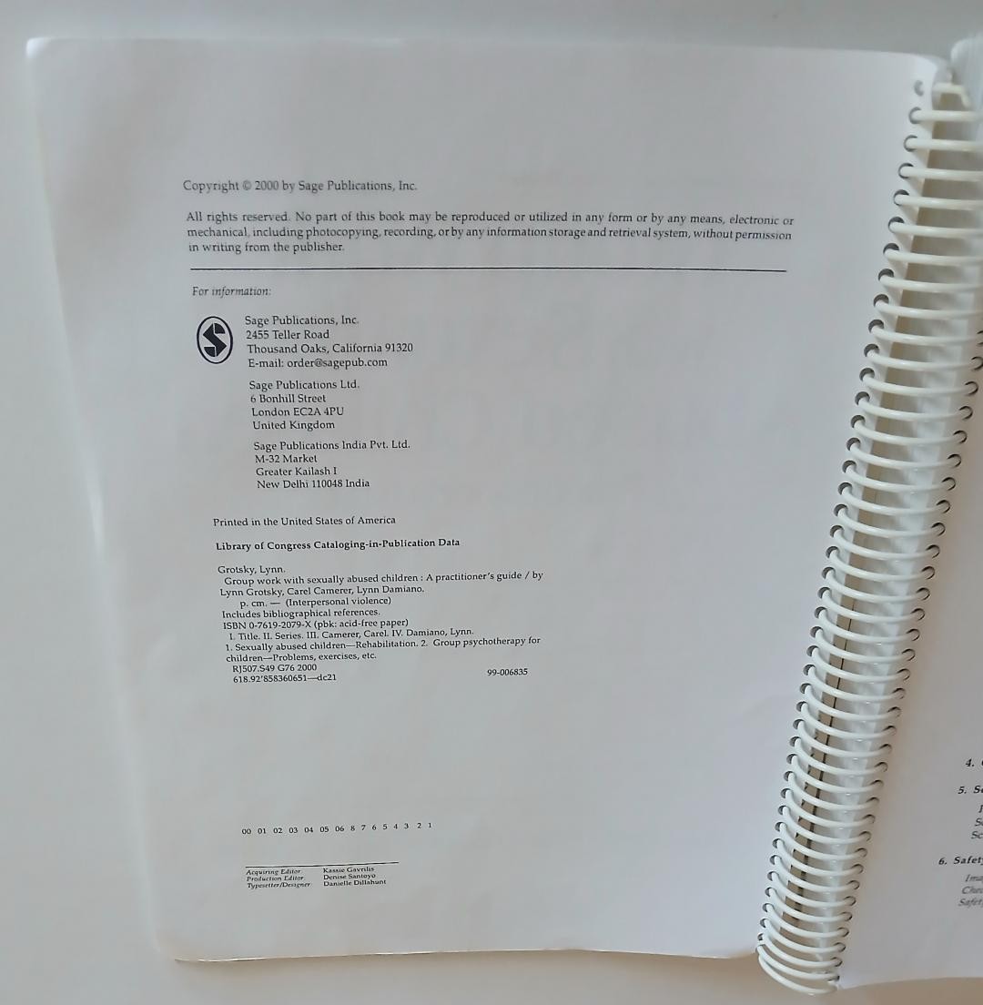 Group Work with Sexually Abused Children: A Practitioner’s Guide/Spiral/1999