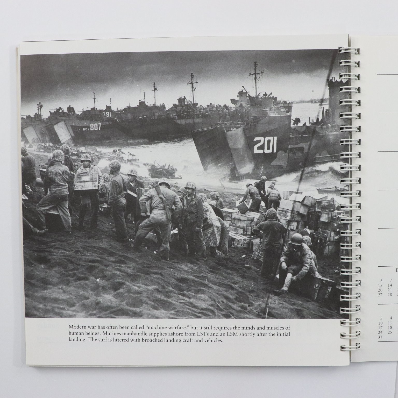 U.S. Naval Institute Engagement Calendar 1992 WWII Amphibious Operations USED
