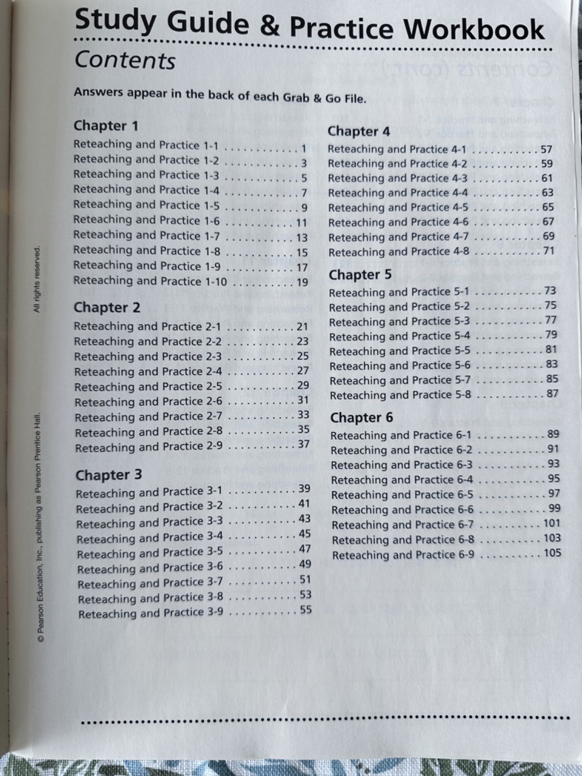 Prentice Hall Mathematics STUDY GUIDE & PRACTICE WORKBOOK Course 1