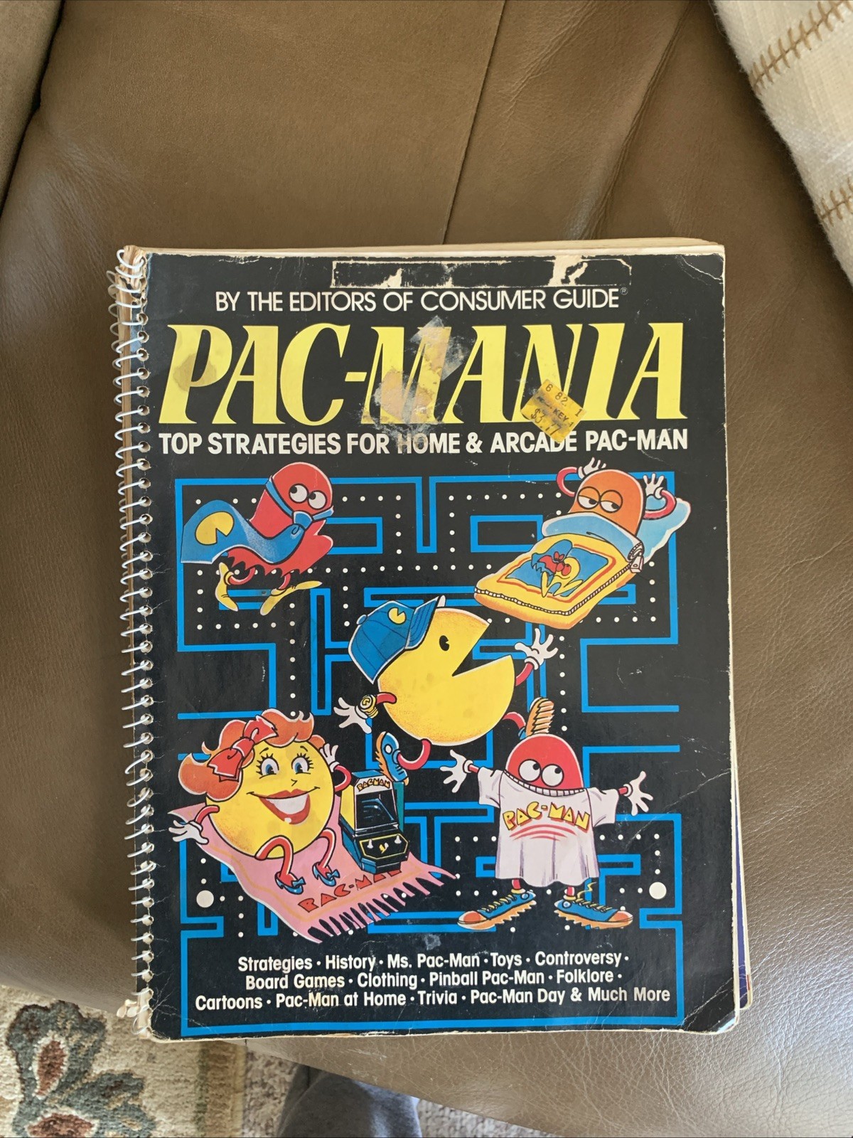 Pac-Mania 1982 Consumer Guide Spiral Book Vintage Arcade Pac-Man Strategies
