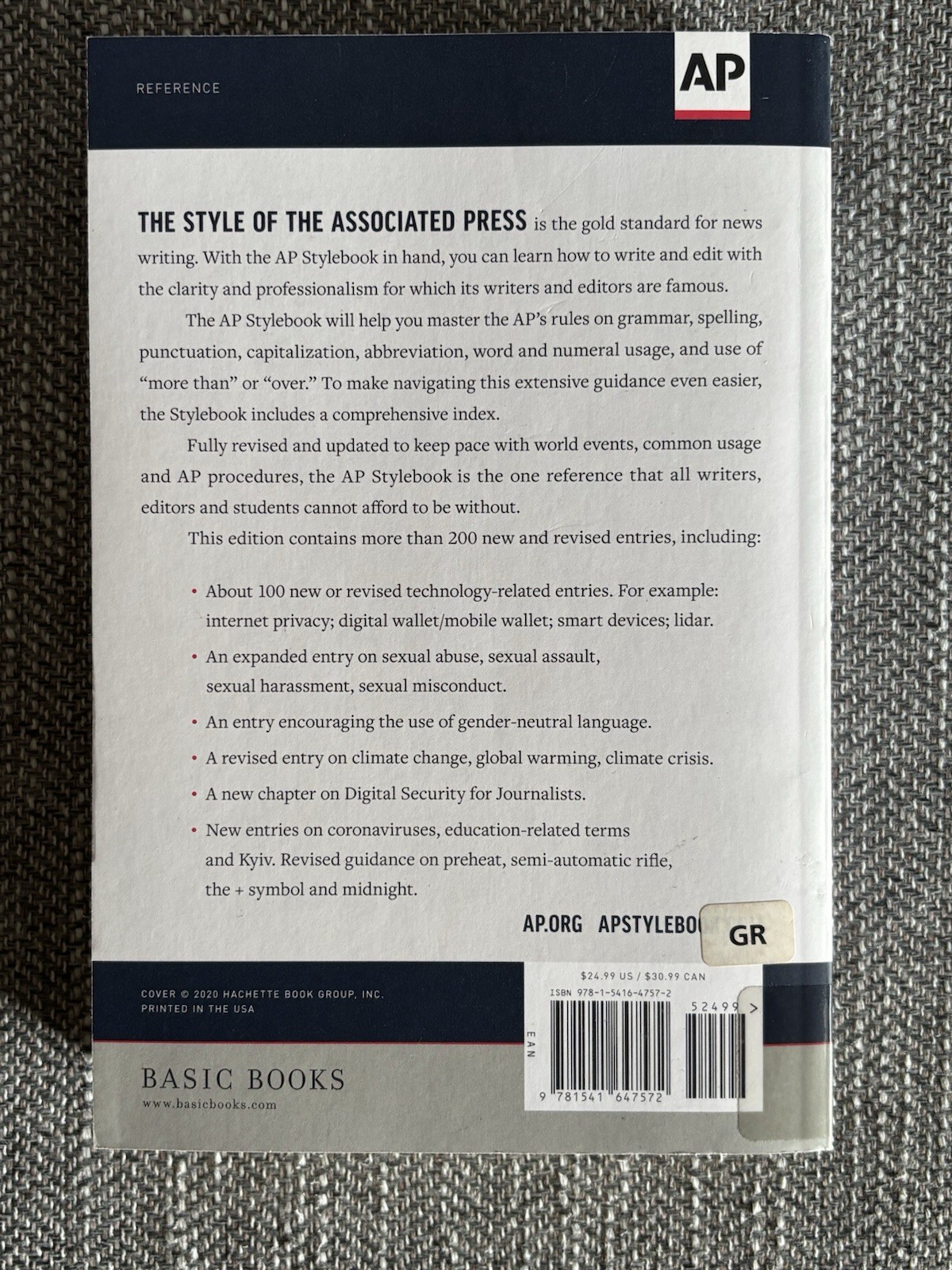 The Associated Press Stylebook 55th Edition 2020-2022