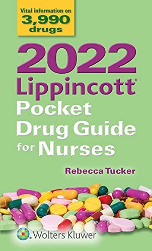 2022 LIPPINCOTT POCKET DRUG GUIDE FOR NURSES By Rebecca Tucker **Excellent**