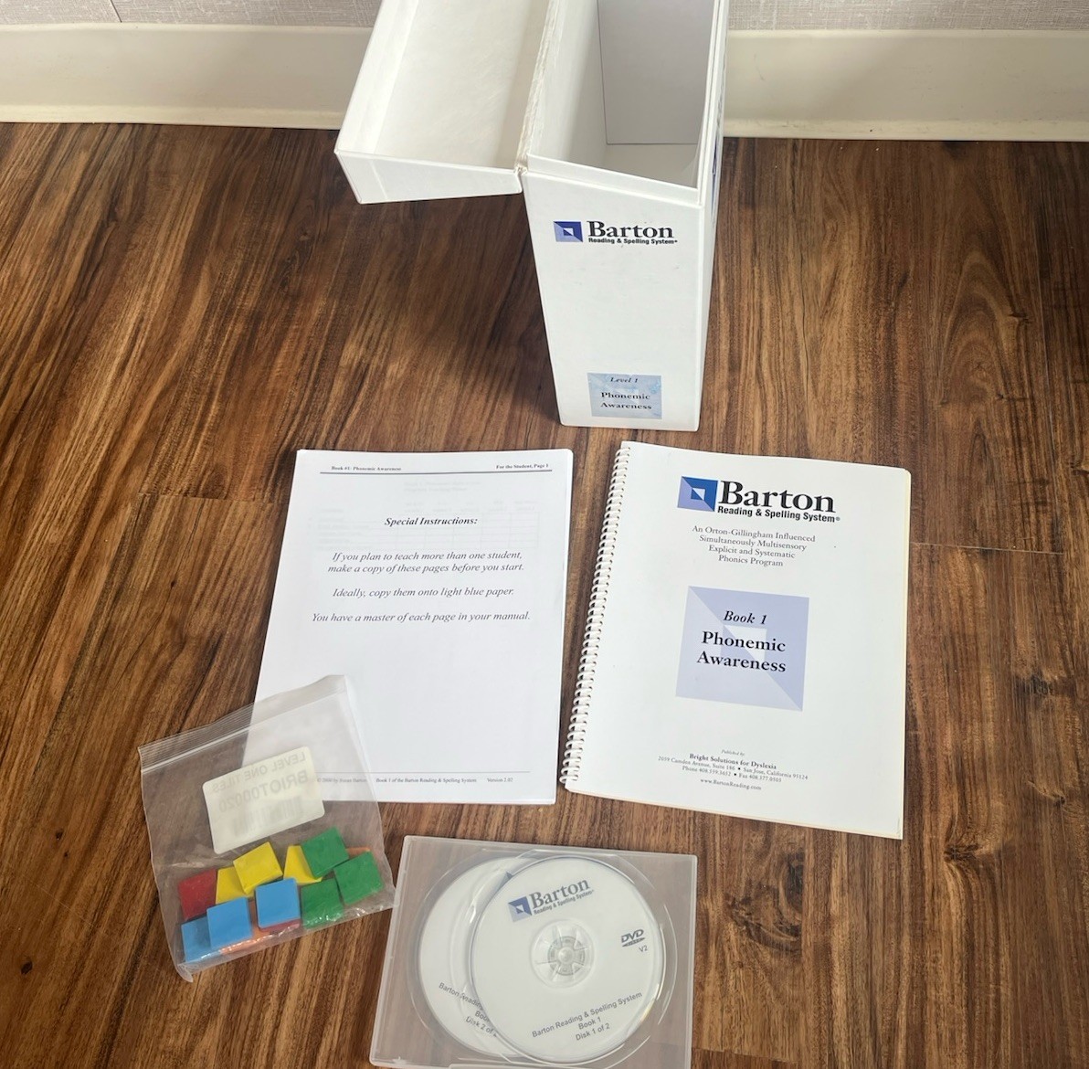 Barton Reading & Spelling System Levels 1 and 2