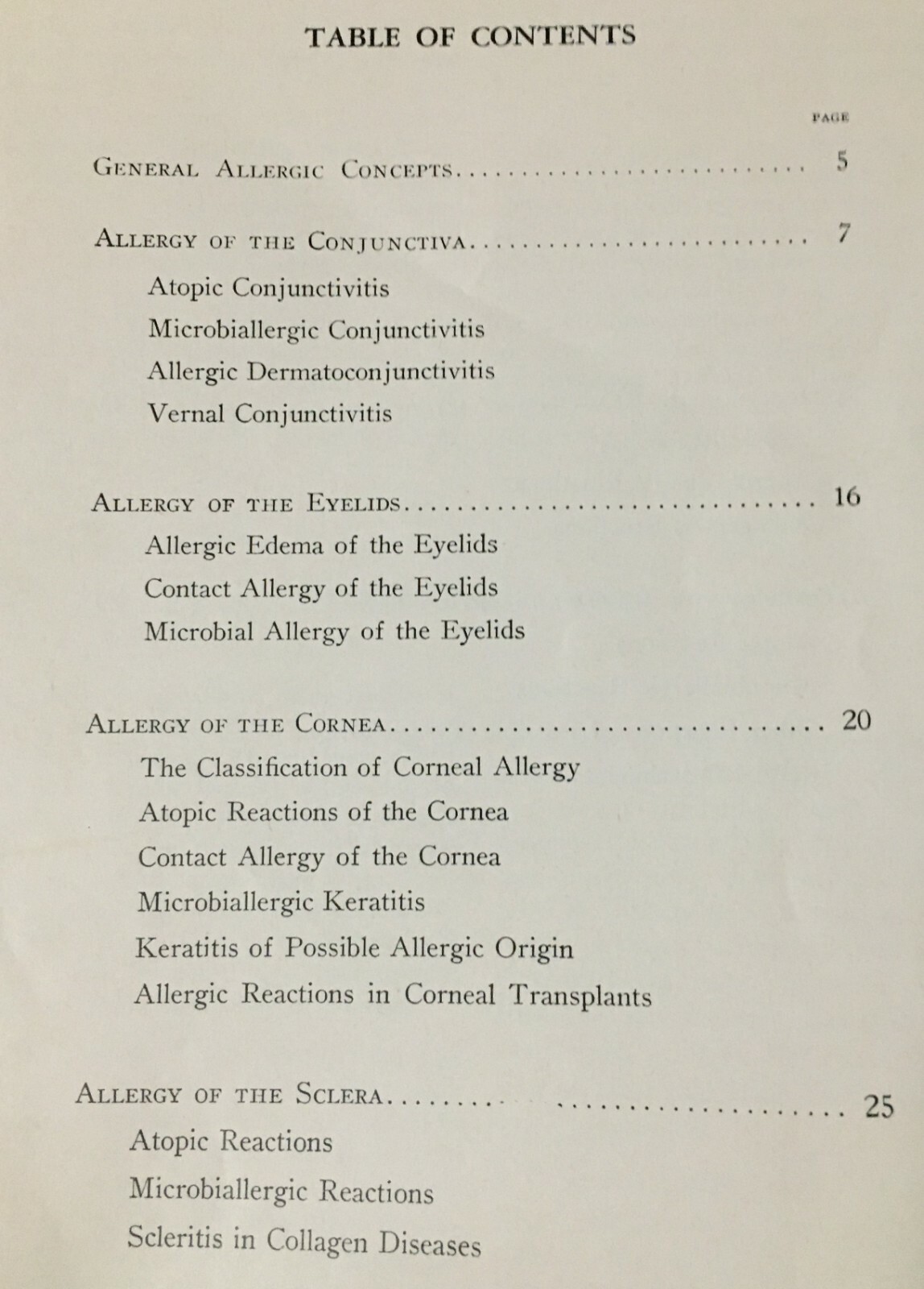 Allergy of the Eye by Frederick H Theodore, MD A Monograph 1961 32 pages.
