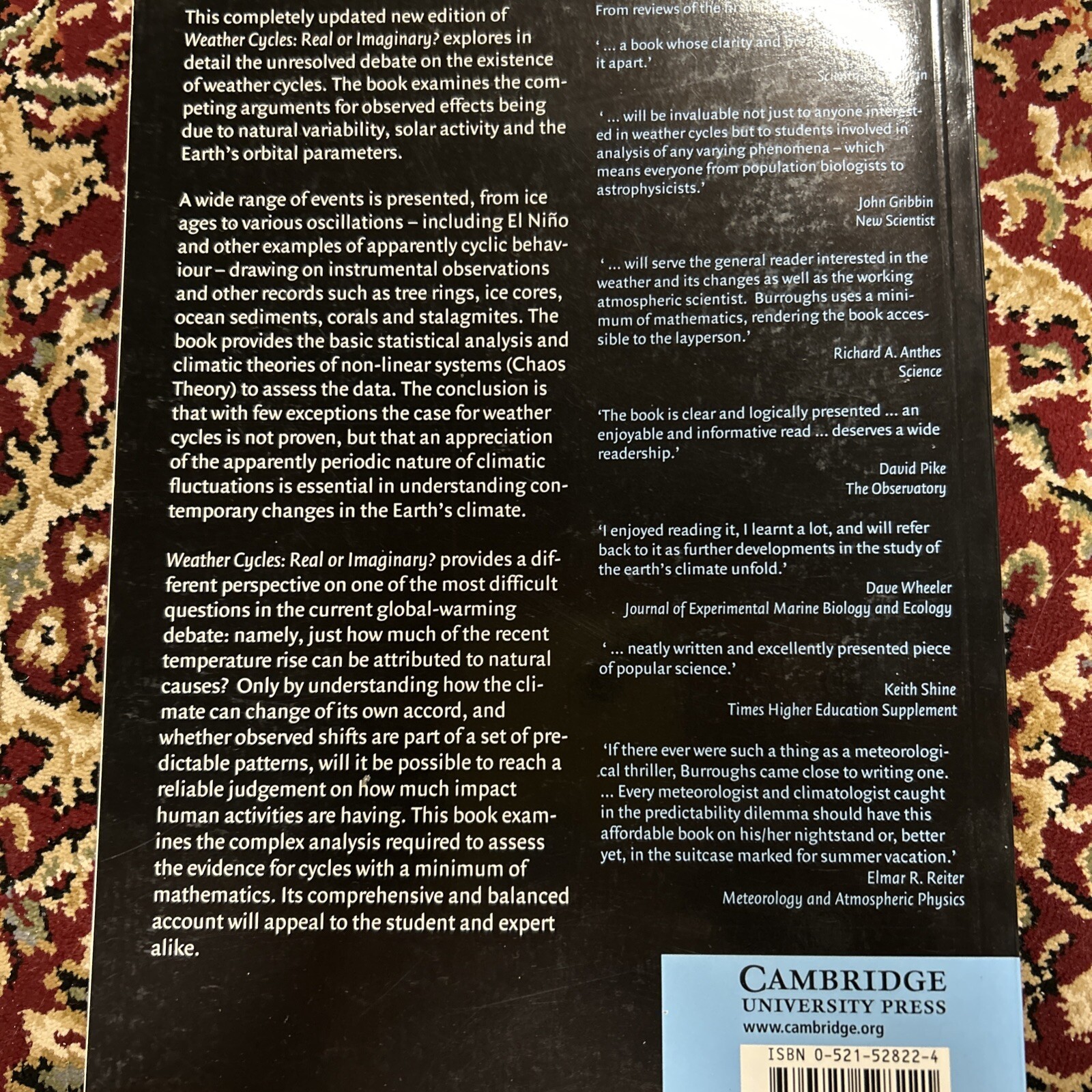 Weather Cycles : Real or Imaginary? by William James Burroughs