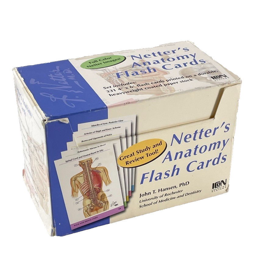 Netter’s Anatomy Flash Cards by John T. Hansen – Complete 331 Card Set – Medical