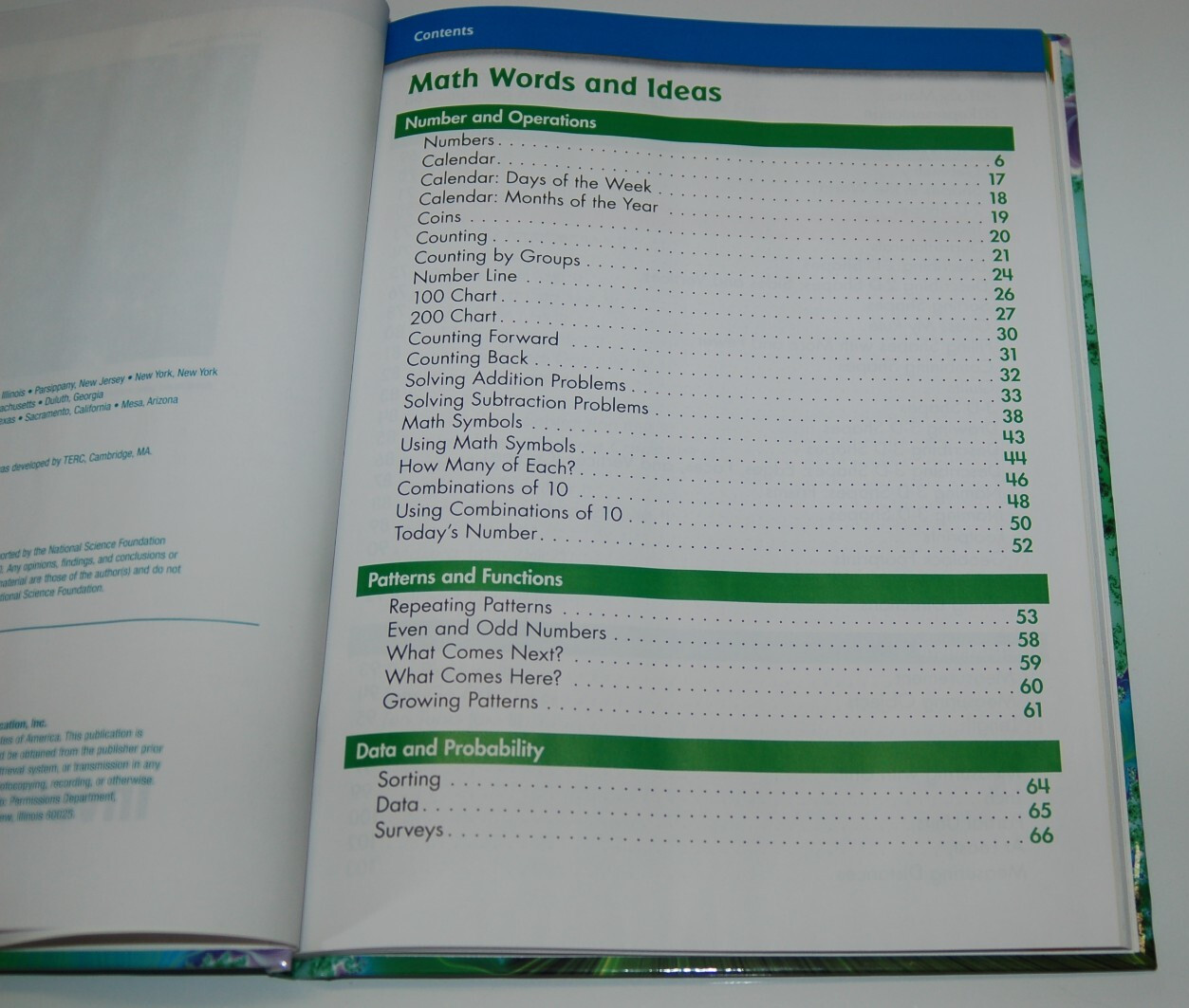Grade 1 Investigations In Number, Data and Space Student Handbook