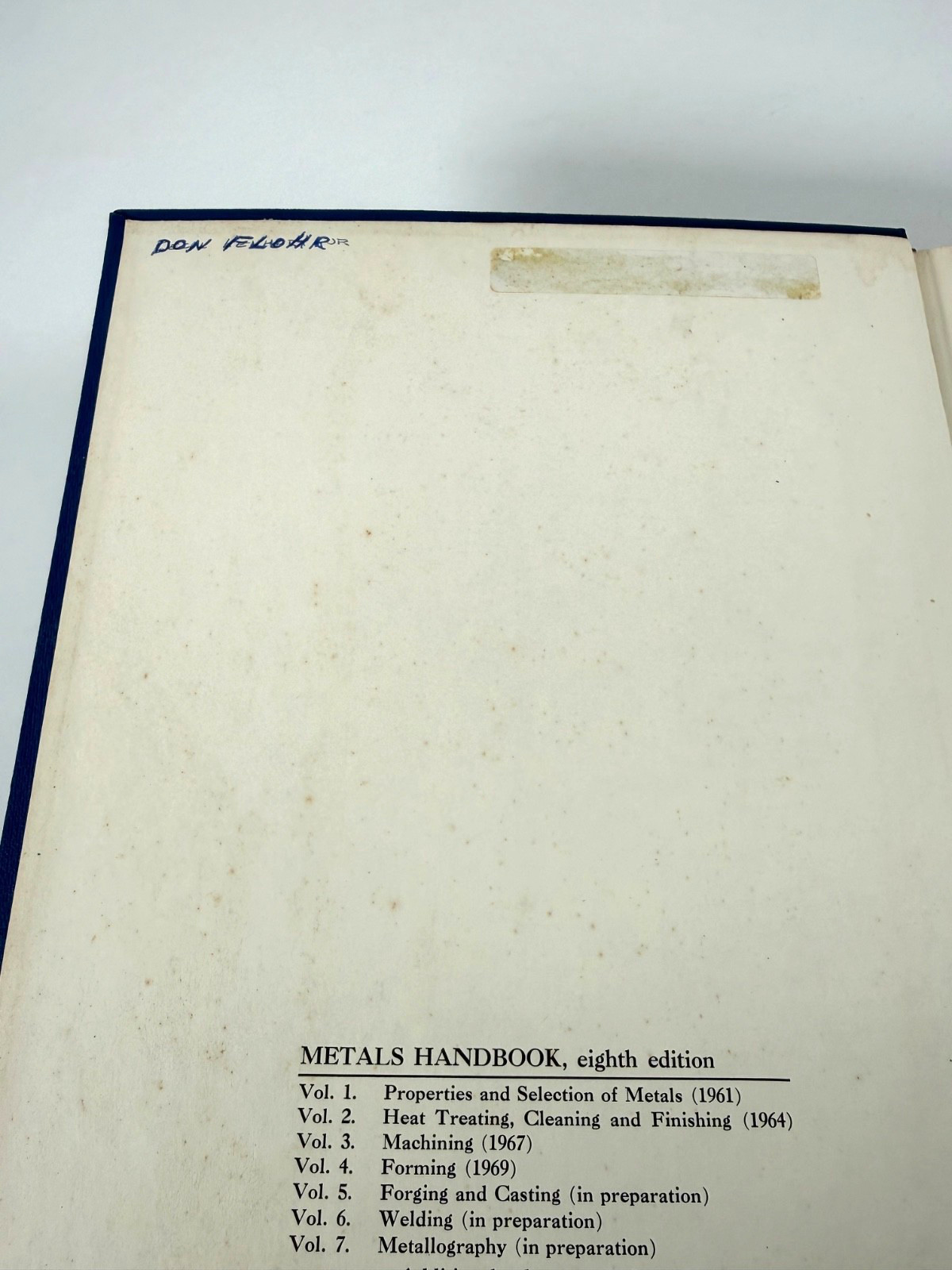Metals Handbook 8th Edition Volume 10 Failure Analysis and Prevention