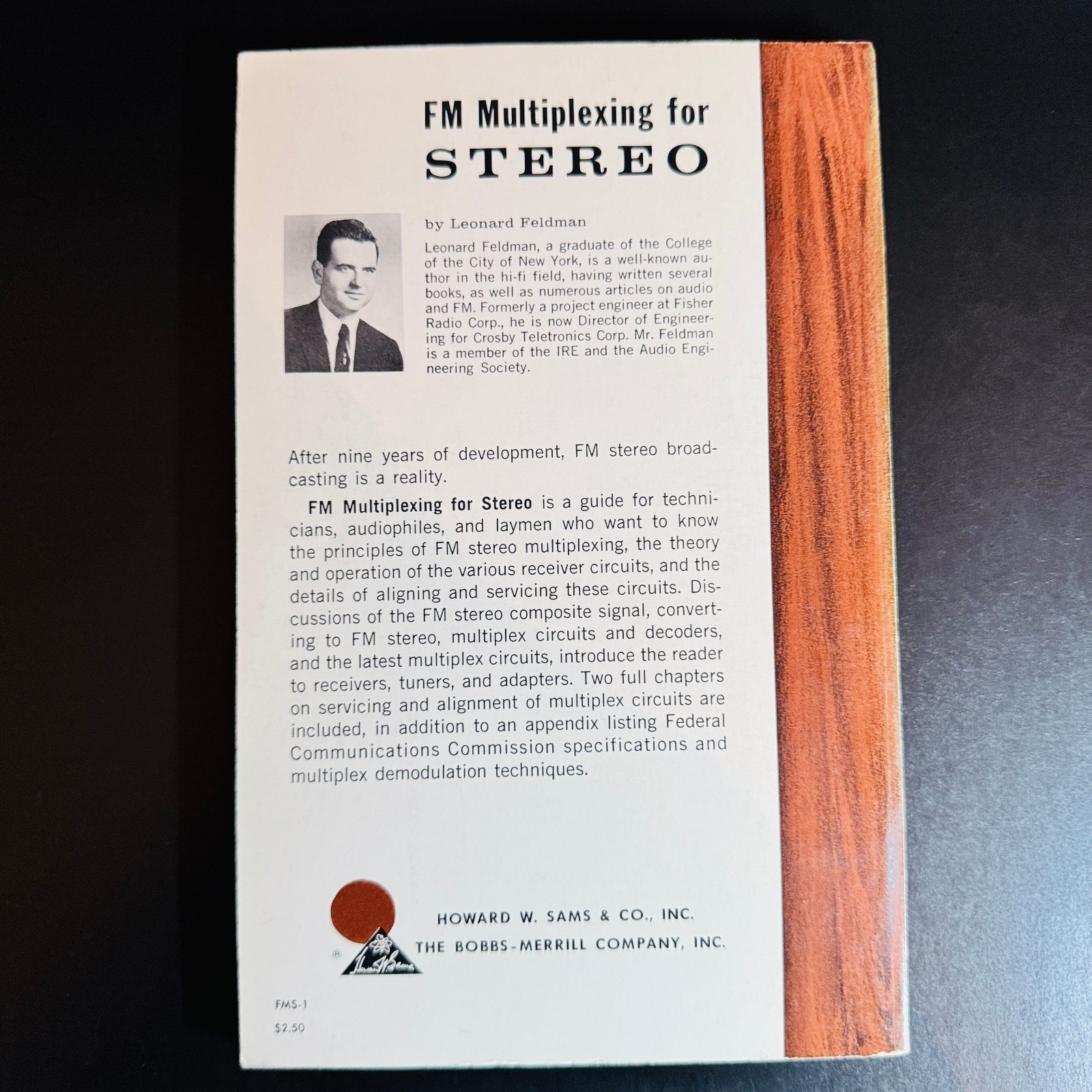 FM MULTIPLEXING FOR STEREO By Leonard Feldman, 160 Pages, 2nd Printing 1963 EX
