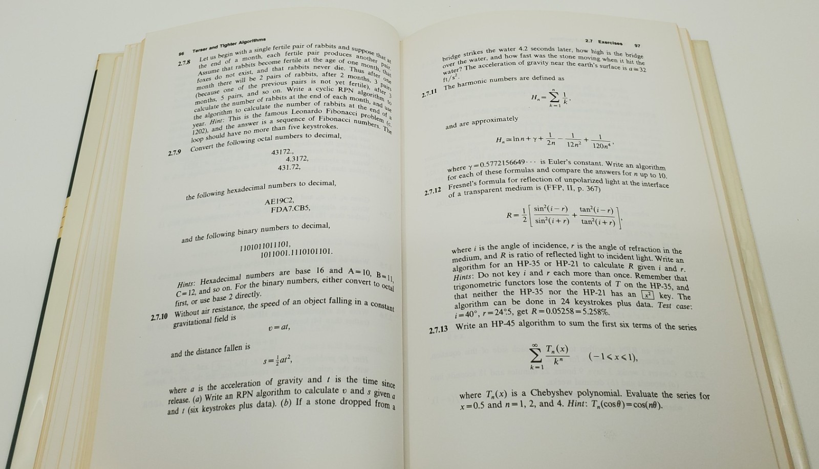 Algorithms for RPN Calculators by John A. Ball 1978 Edition Wiley Interscience