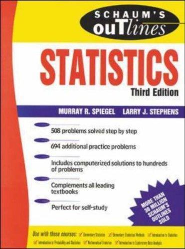 Schaum’s Outline of Statistics – paperback, Murray R Spiegel, 9780070602816