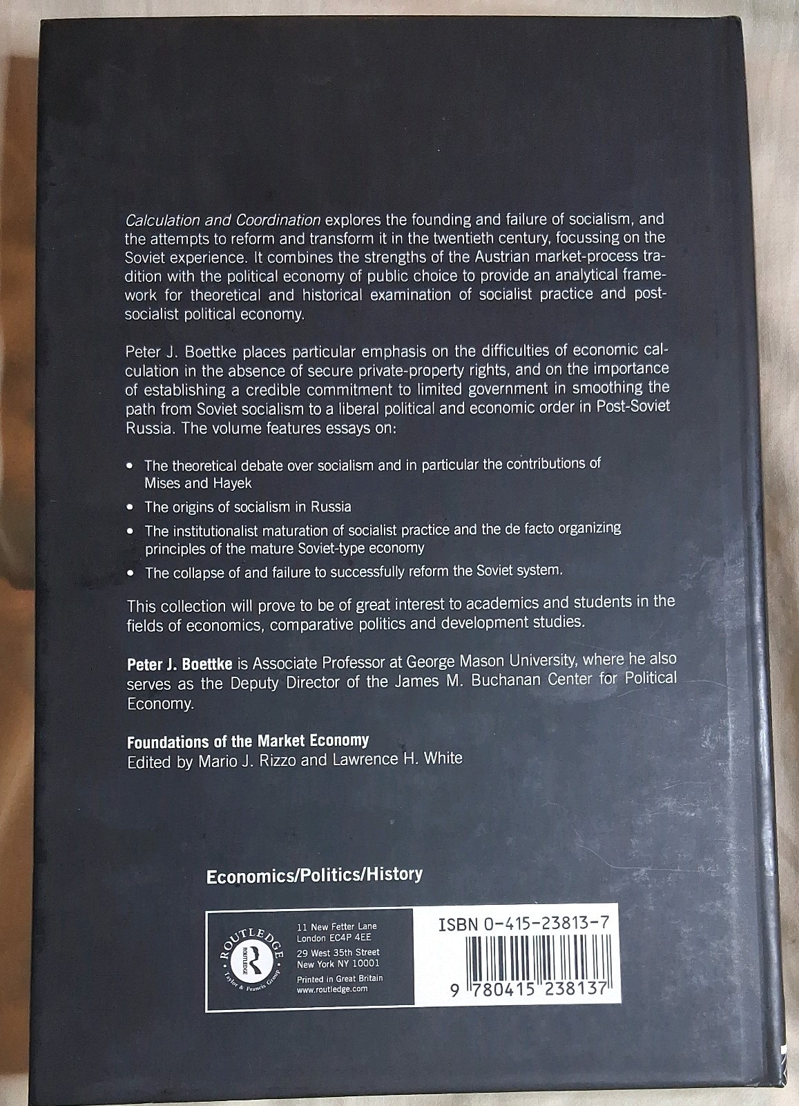 Calculation & Coordination Essays on…Political Economy HC 2001 Peter J Boettke