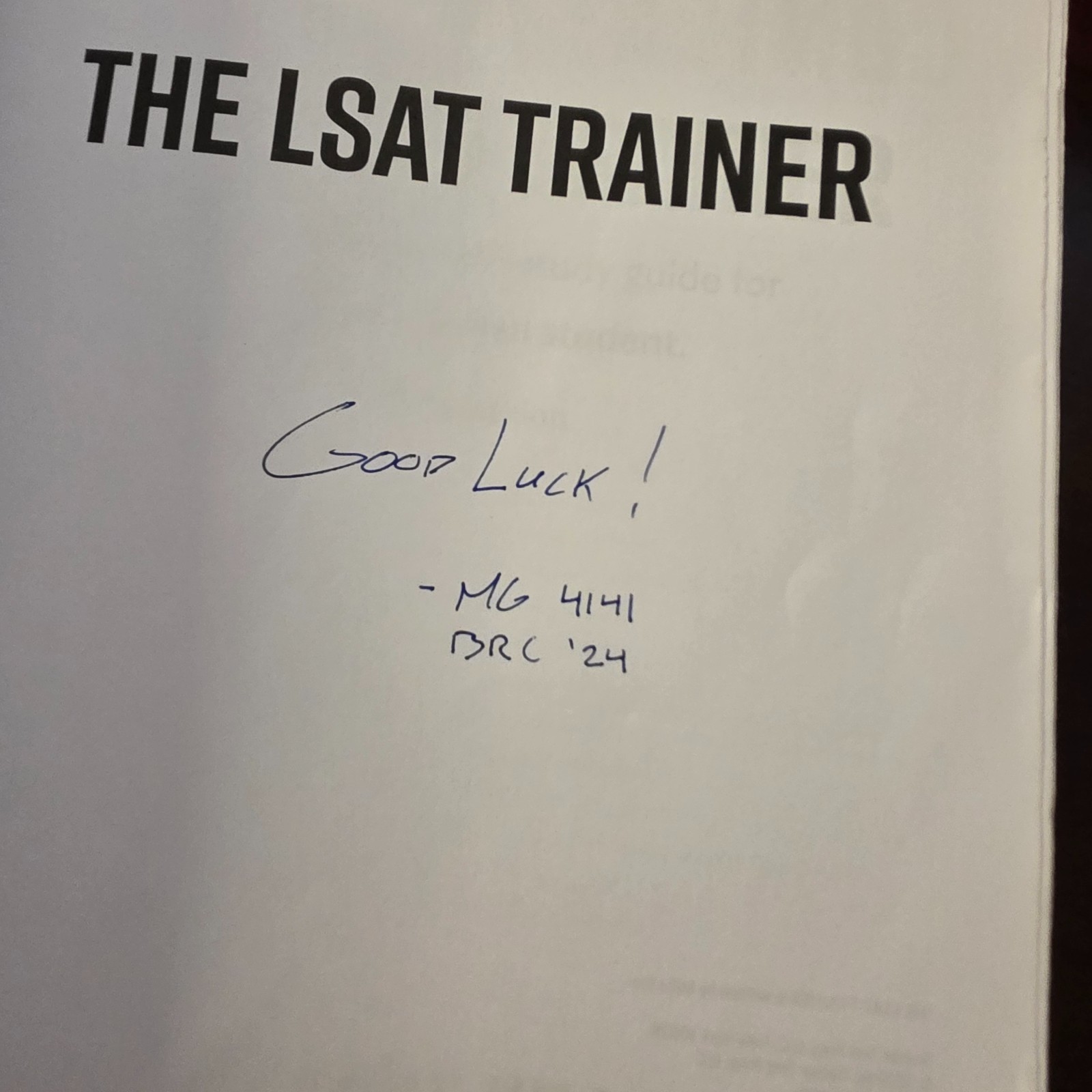 The LSAT Trainer 3rd Edition Paperback – Used / Good Condition