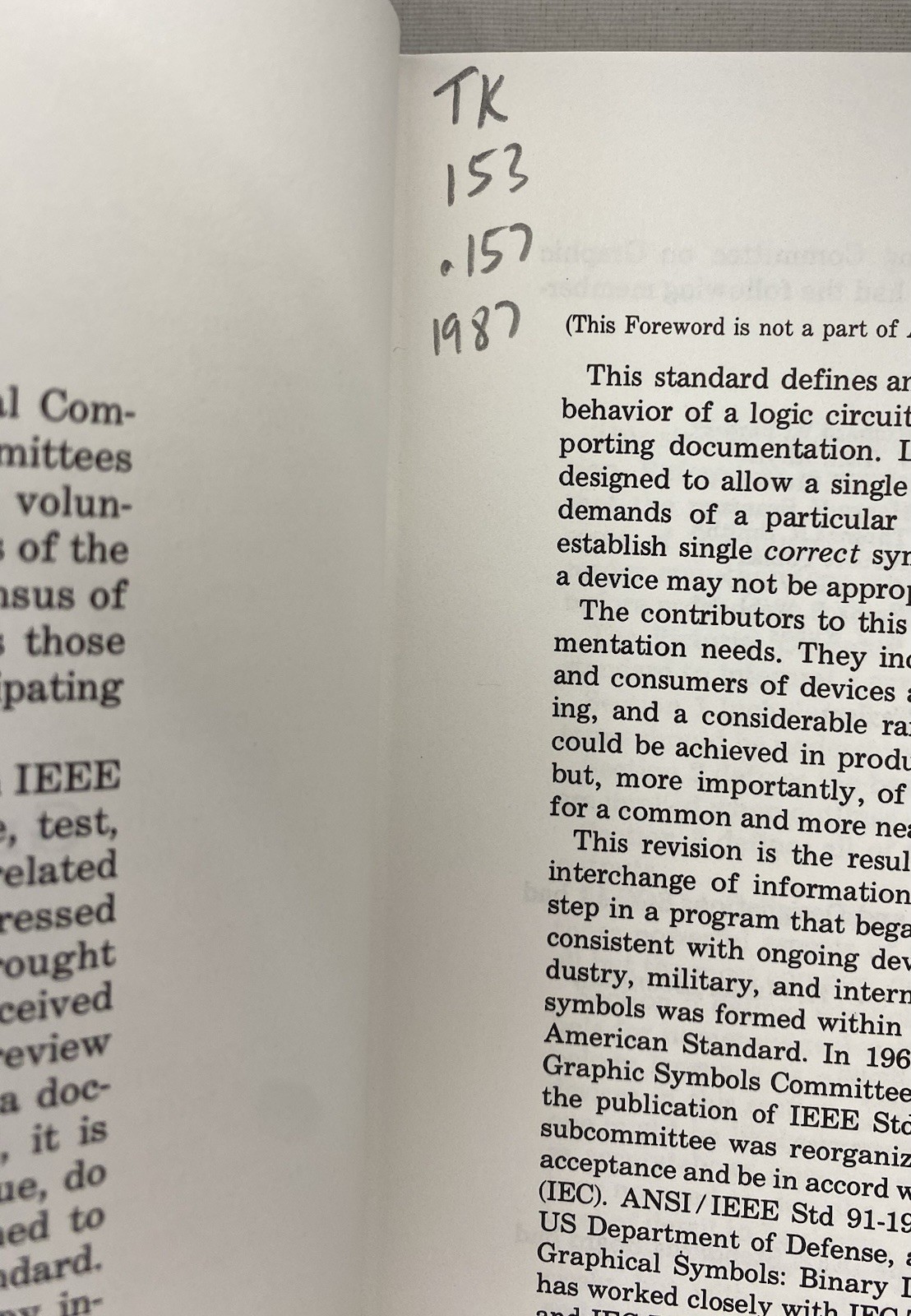 Electrical & Electronics Graphic Symbols Reference IEEE ANSI 1987 HC Ex-Library