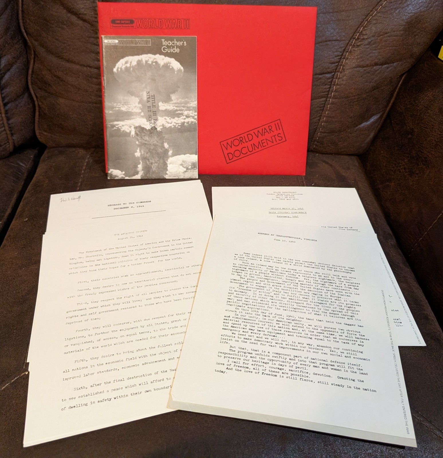 Time Magazine WW2 Time Capsule Classroom Research Unit Boxed Free Shipping