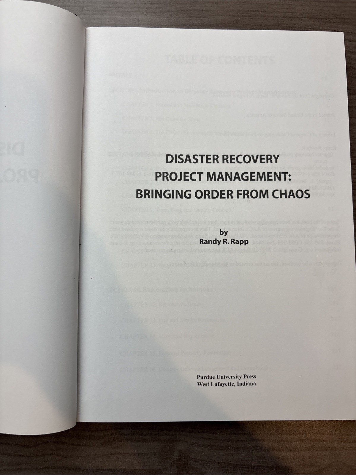 Disaster Recovery Project Management : Bringing Order from Chaos HC