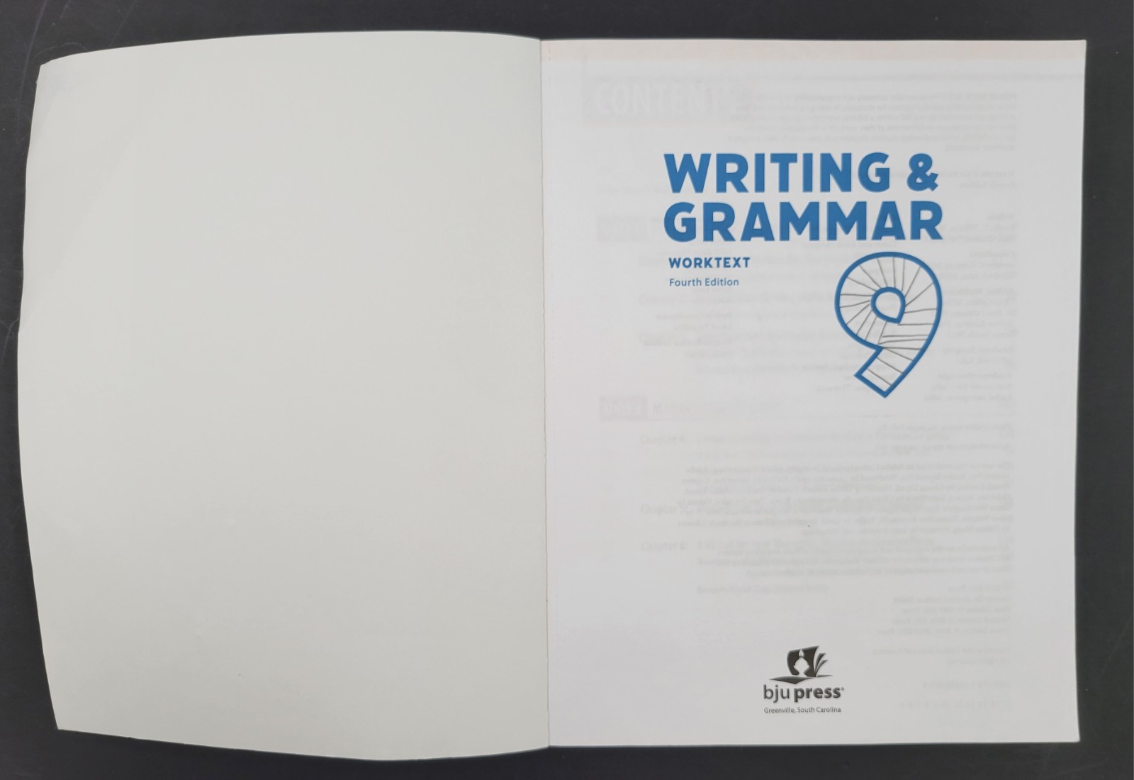 BJU Press Writing & Grammar 9 Paperback 4th Edition 527424-005-01 USED-GOOD 2023