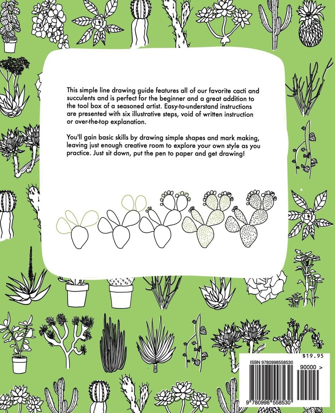 Botanical Line Drawing: Cactus & Succulent Edition: 200 Step-by-Step Illustra…