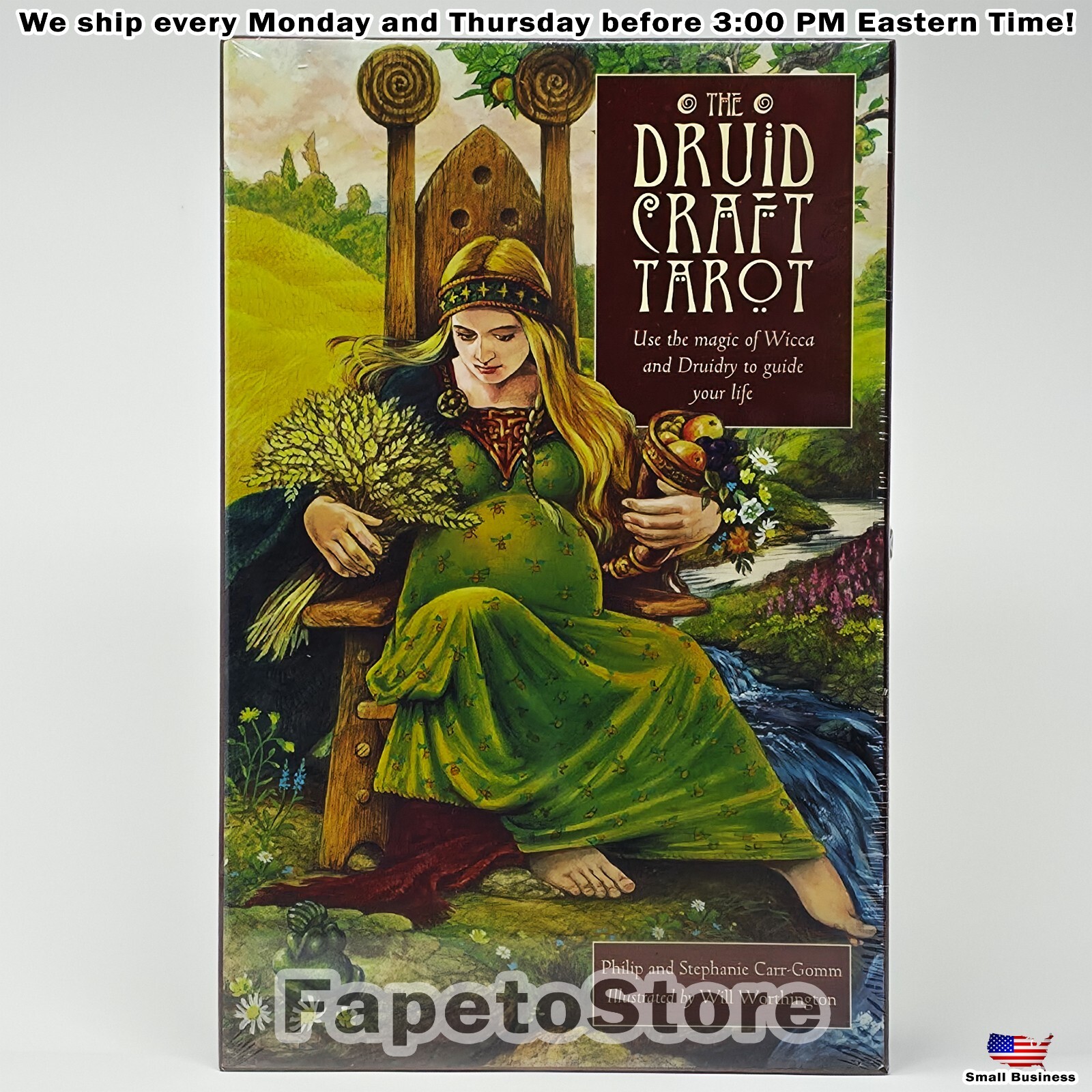 The Druid Craft Tarot Deck by Philip Carr-Gomm, Plus 192 pages Guide Book