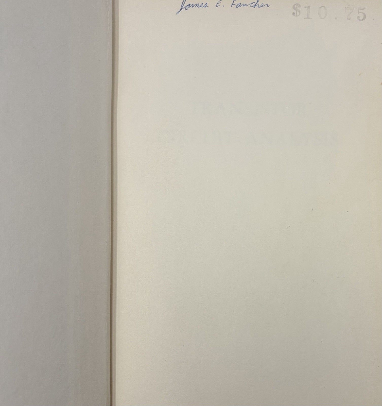 Transistor Circuit Analysis by Joyce & Clarke 1962 Hardcover Vintage Math Book