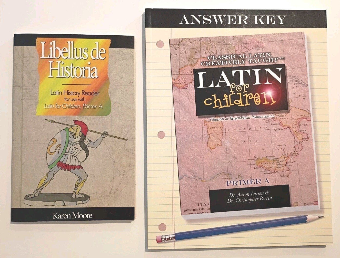 Latin For Children Primer A Answer Key + History Reader Homeschool Curriculum VG