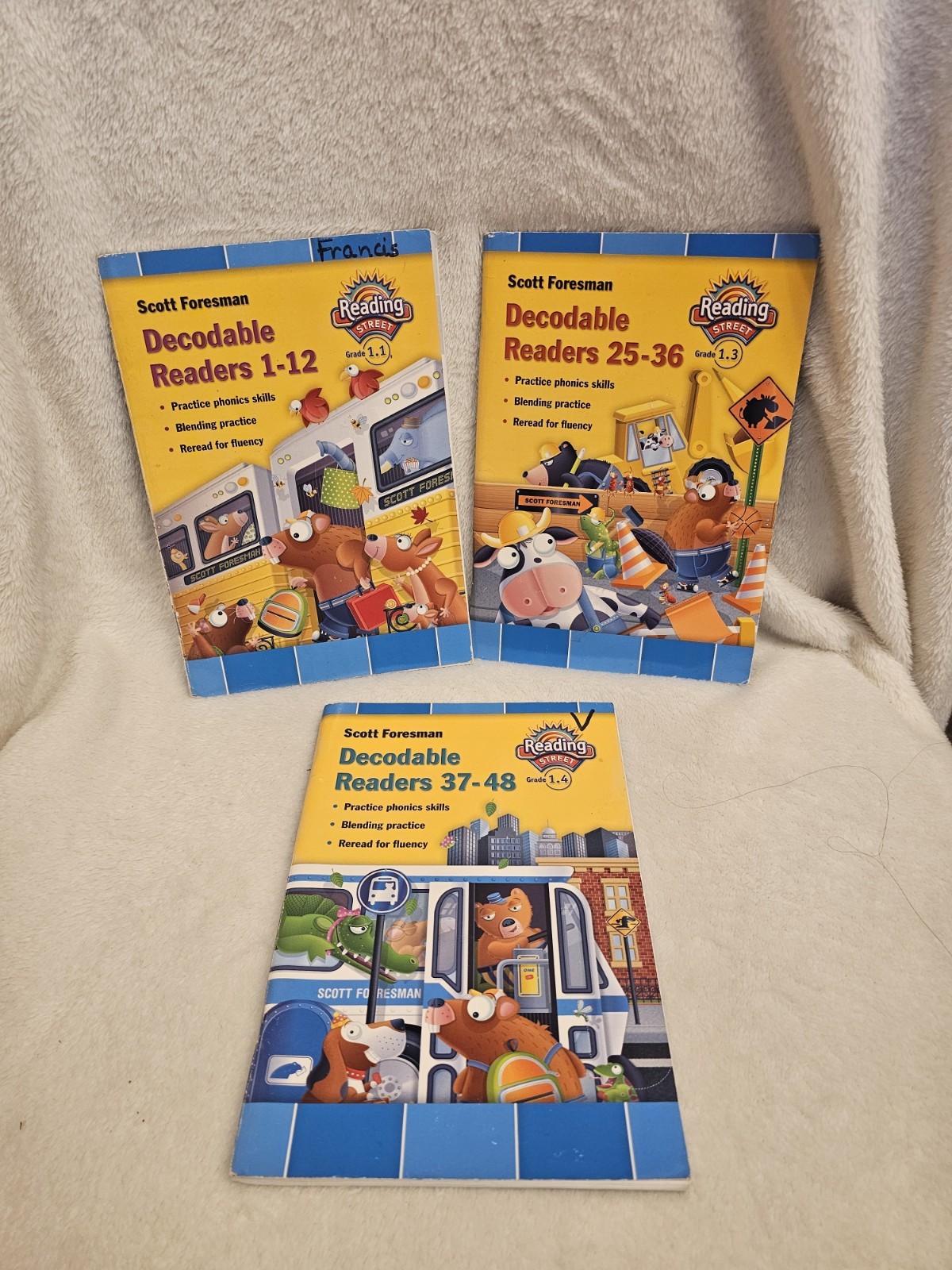 Lot 3 Reading Decodable Practice Readers Grade 1.1, 1.3, 1.4 by Scott Foresman