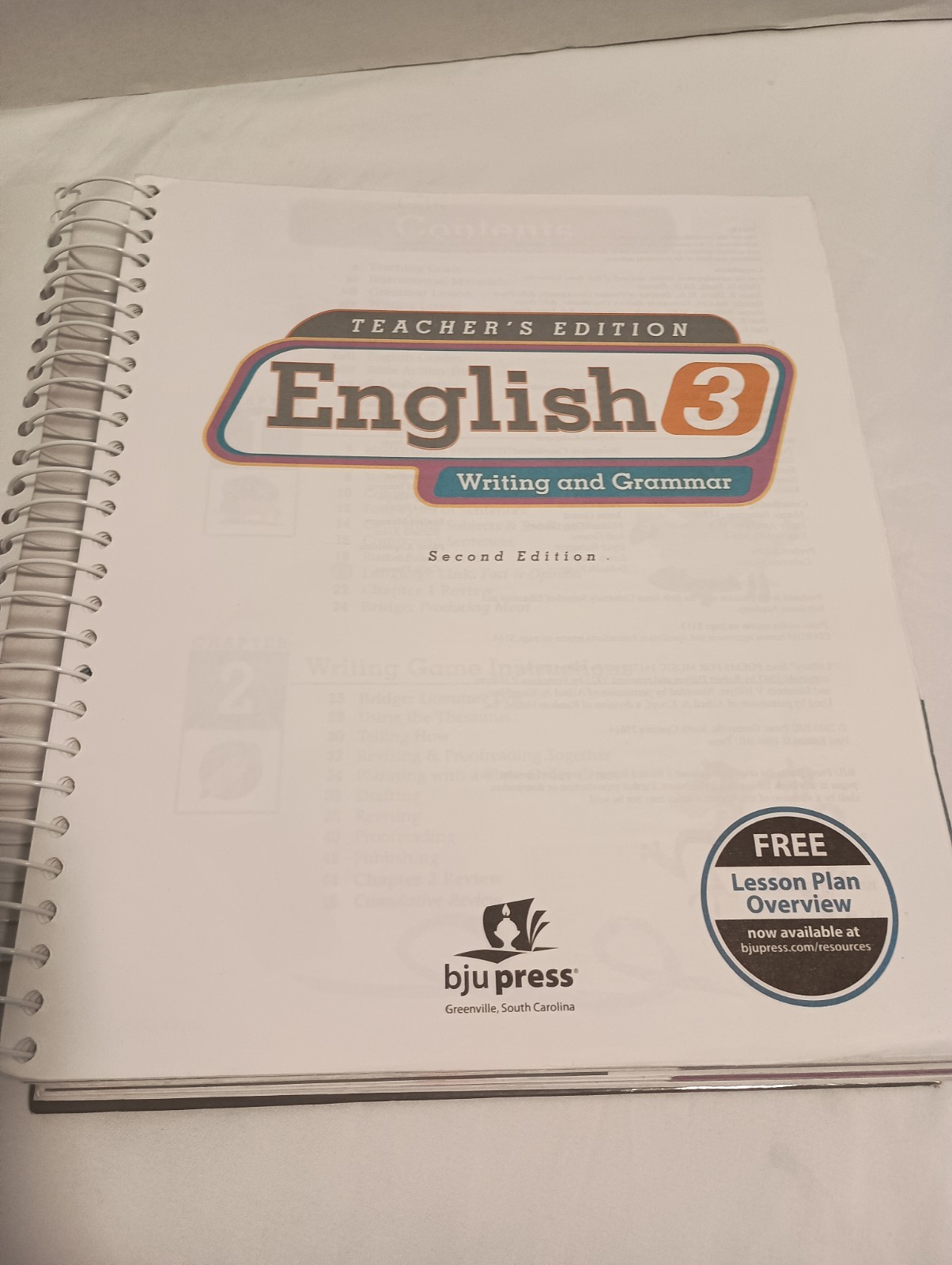BJU Press English 3 Writing & Grammar Teachers Edition w/Teachers Toolkit CD-rom