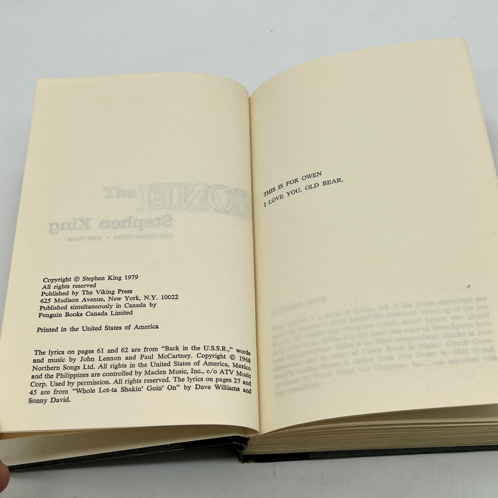 The Dead Zone by Stephen King 1979 Viking Press Hardcover ( No Dustjacket)
