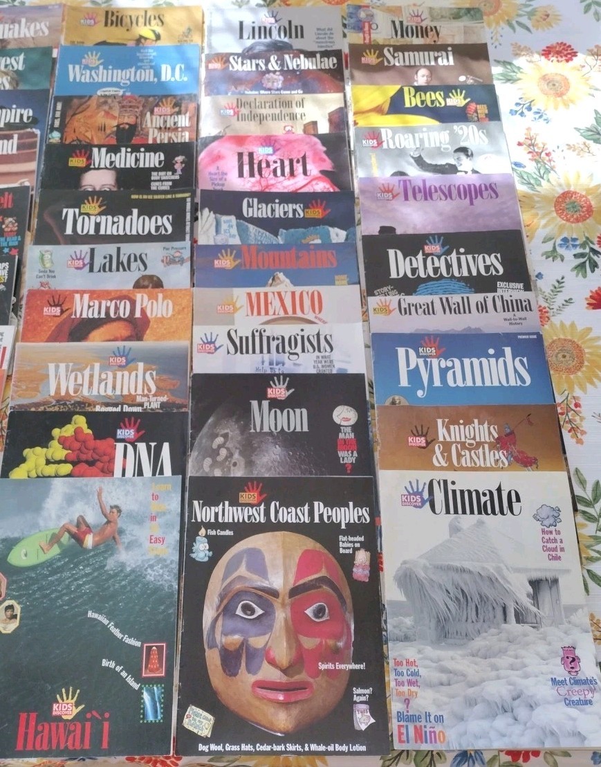 Lot Of 50 Different KIDS DISCOVER Magazine History Biography Science Homeschool