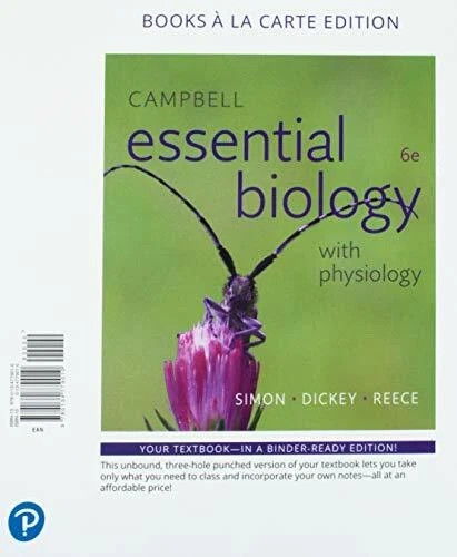 Campbell Essential Biology with Physiology (Looseleaf 6th Edition) Brand New