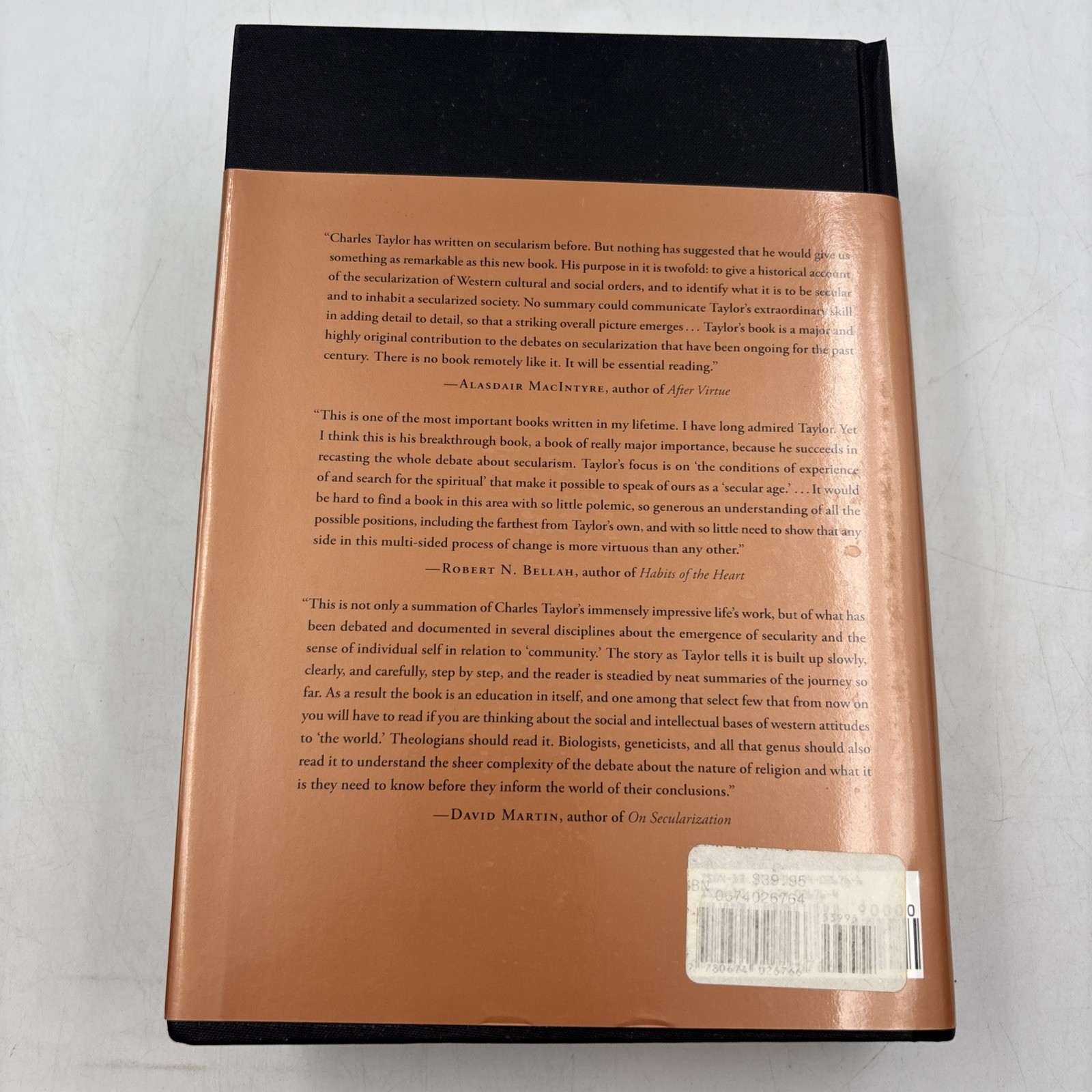 A Secular Age – Hardcover By Taylor, Charles – GOOD HCDJ