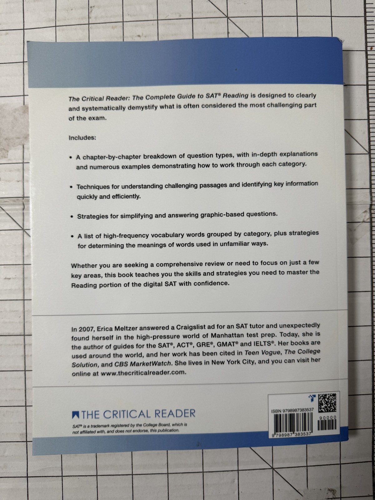 The Critical Reader: The Complete Guide to SAT Reading 6th Edition 2025, TPB