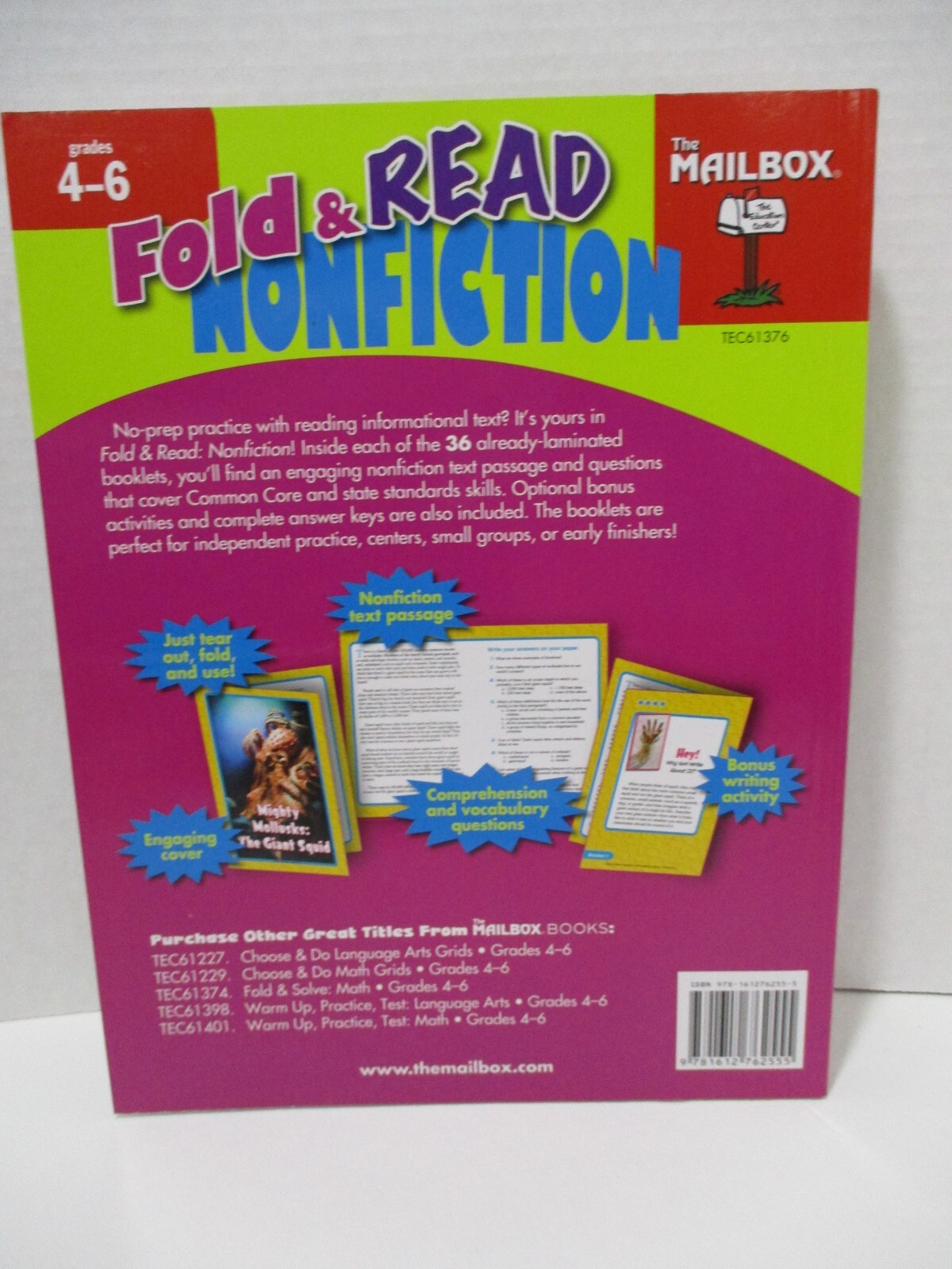 Prelaminated Mailbox Fold & Read Grades 4-6 Nonfiction Mini Books Homeschool