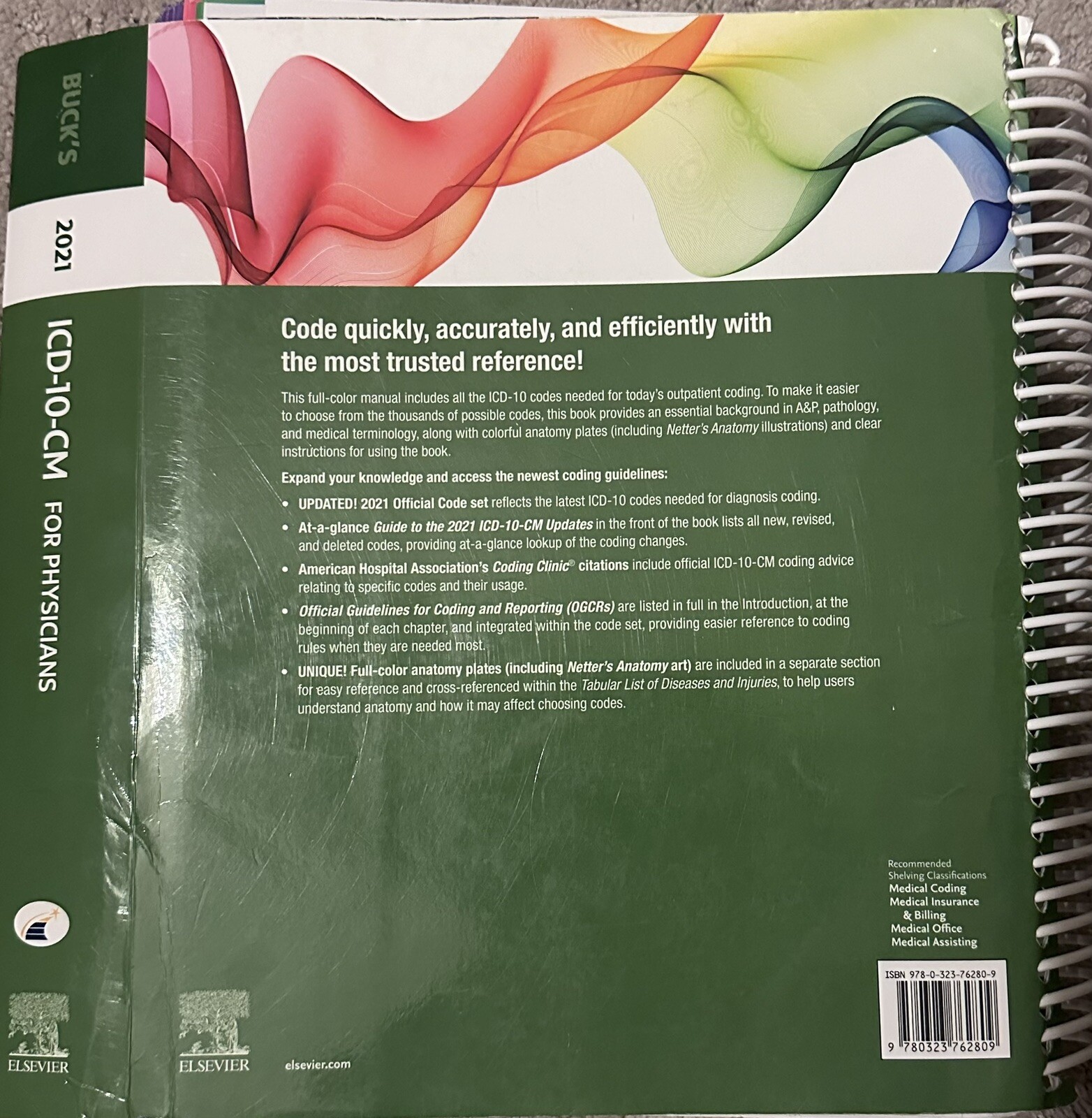 Buck’s 2021 ICD-10-CM for Physicians by Elsevier (2020, Spiral)