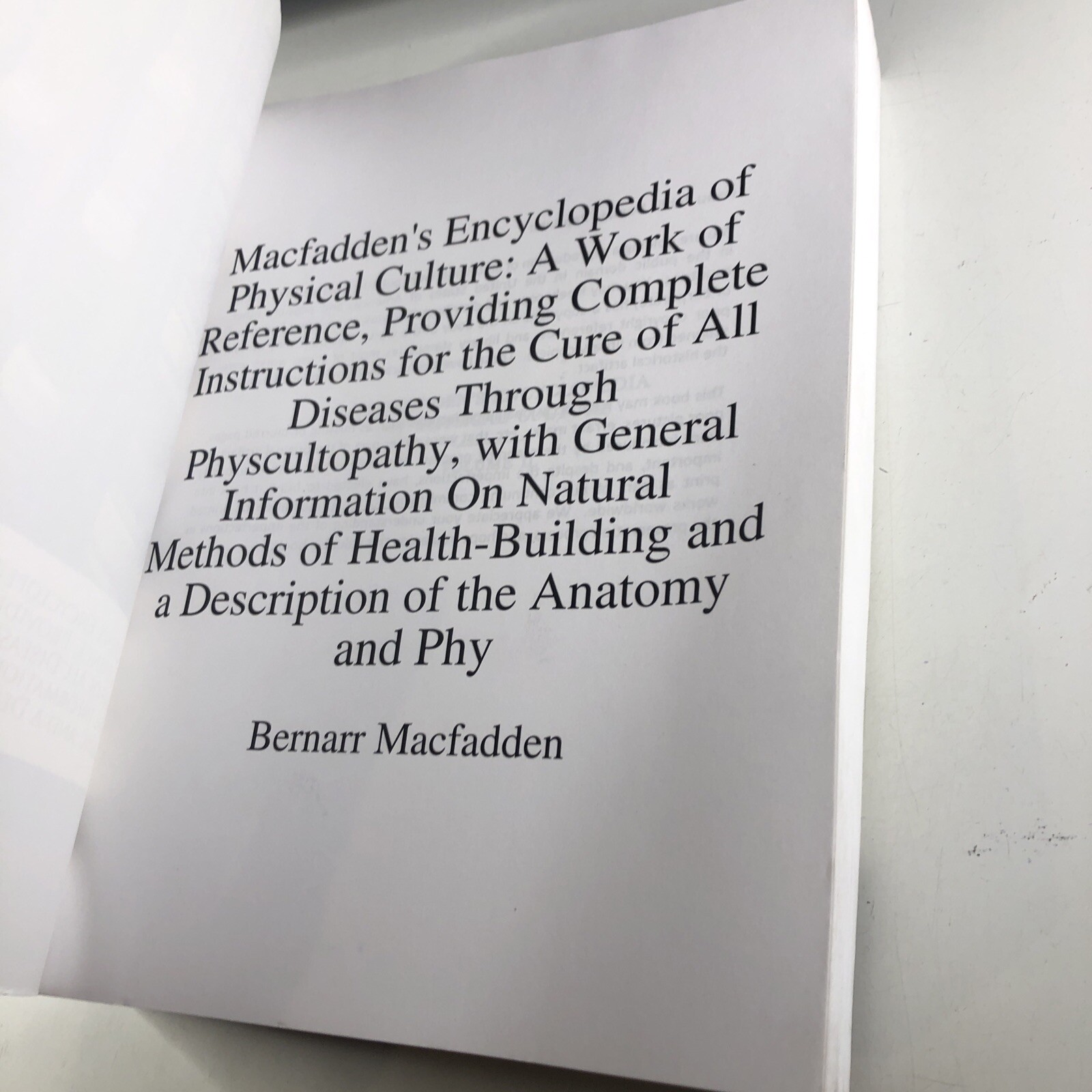 Macfadden’s Encyclopedia of Physical Culture: A Work of Reference Paperback Book