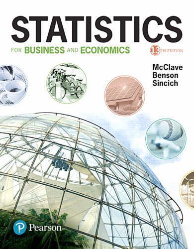 Statistics for Business and Economics 13th Global Edition