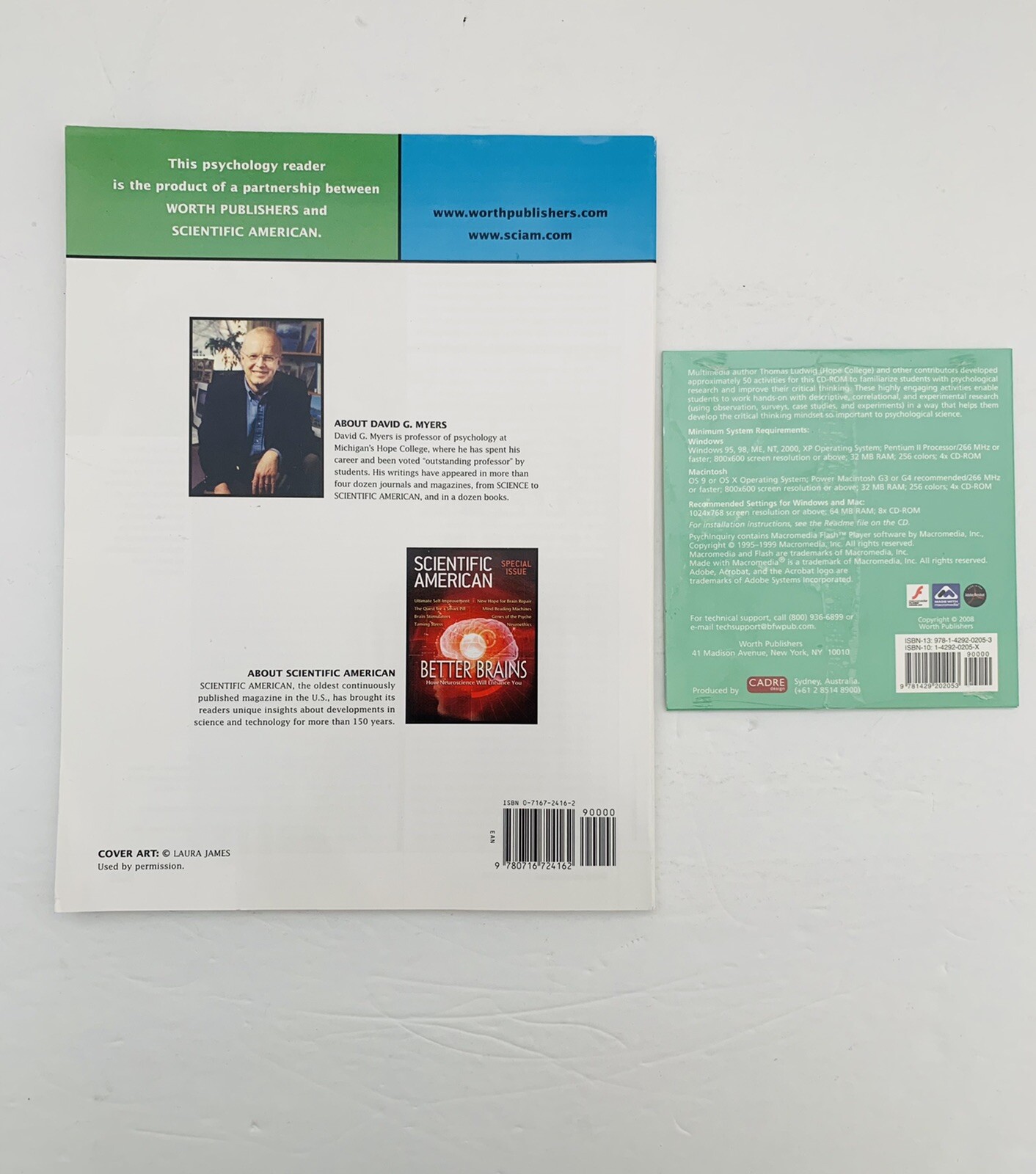 Scientific American Psychology Reader by David G. Myers w/ Psychology CD