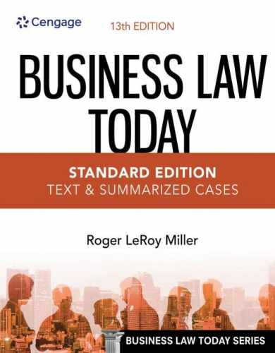 Business Law Today – Standard Edition: – Paperback, by Miller Roger – Acceptable
