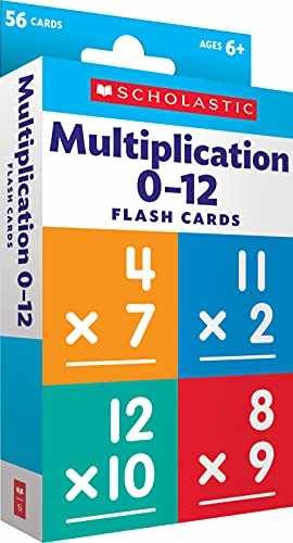 Scholastic Flash Cards: Multiplication 0 – 12 – Cards, by Scholastic – Very Good