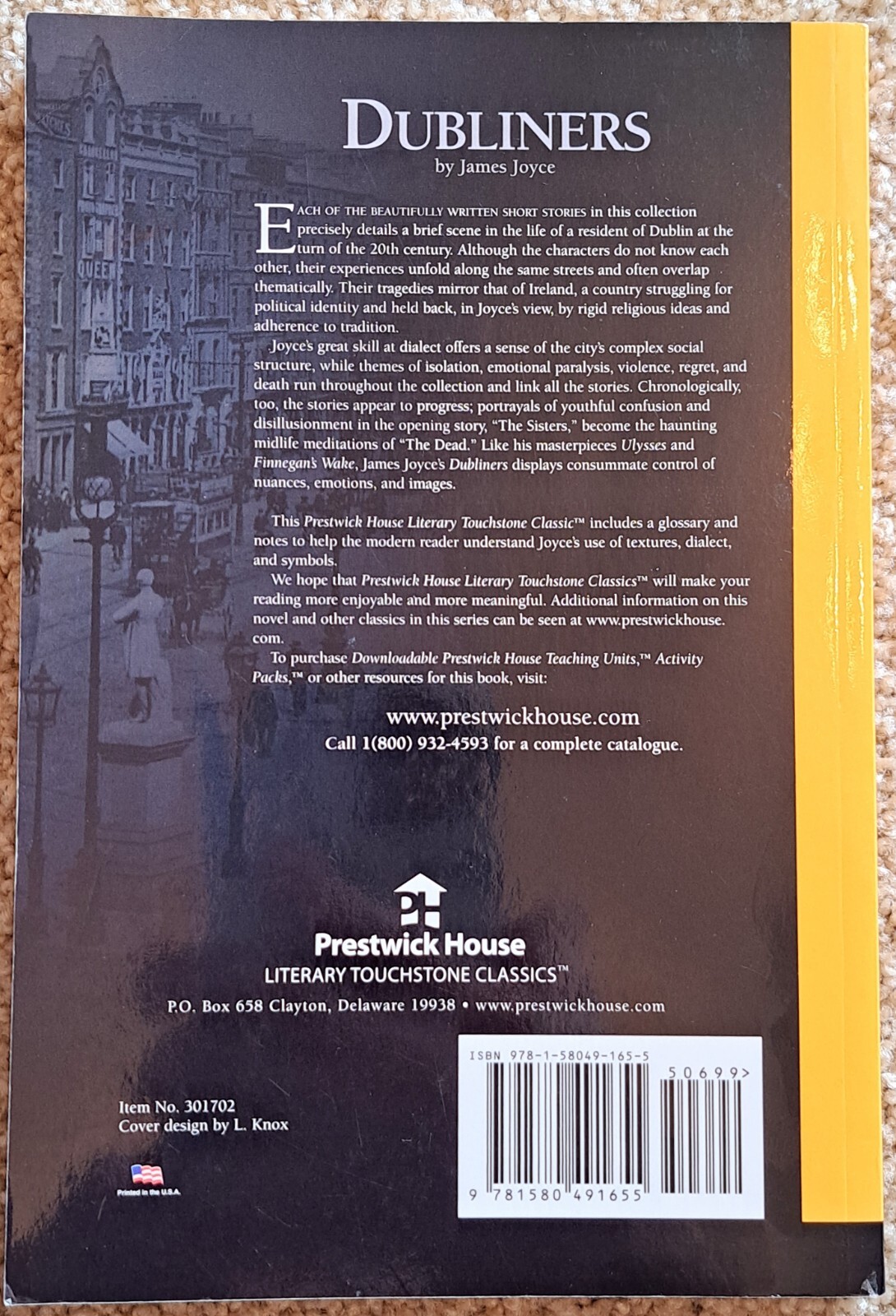 James Joyce Dubliners,Touchstone Classics, Paperback with Glossary and Notes