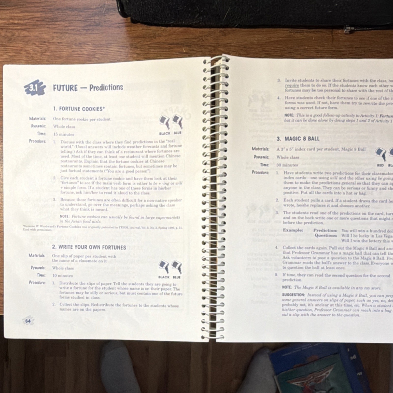 Prentice Hall Fun with Grammar Azar Series Spiral Bound Book by Woodward