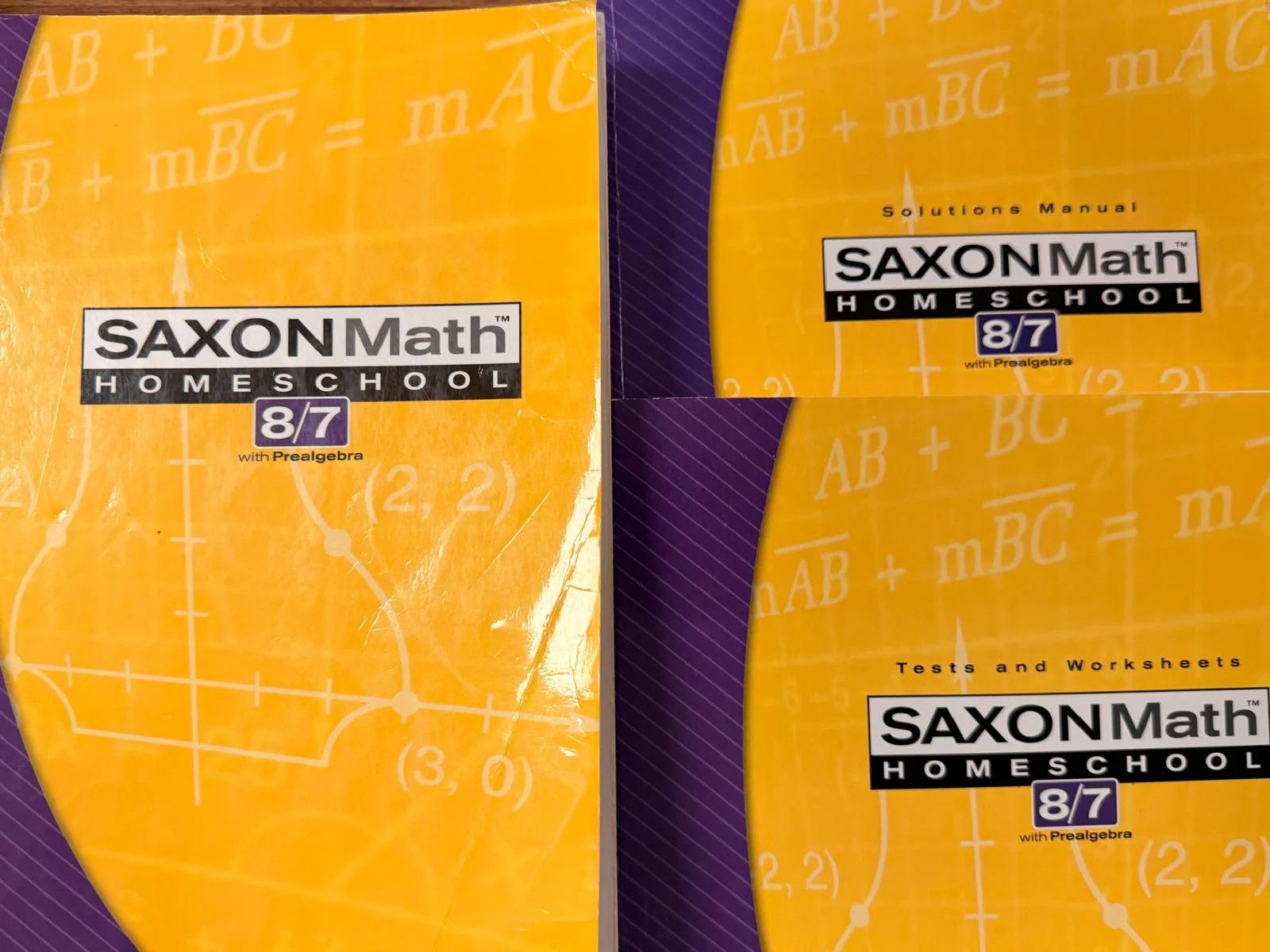 Saxon Math Homeschool 8/7 with Prealgebra (3rd Ed)