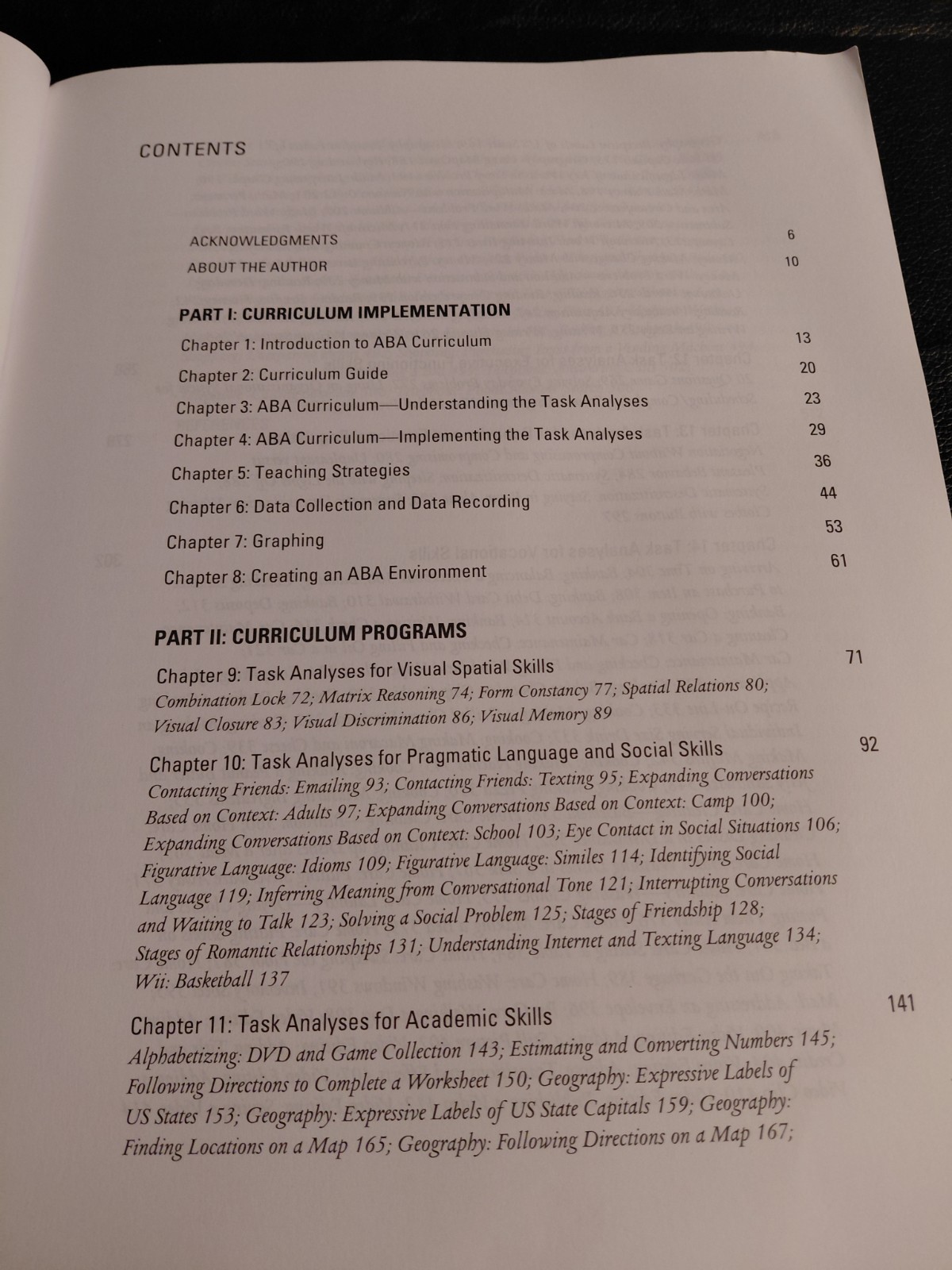 ABA A COMPLETE CURRICULUM A JOURNEY OF DEVELOPMENT USING ABA: ADVANCED SKILLS