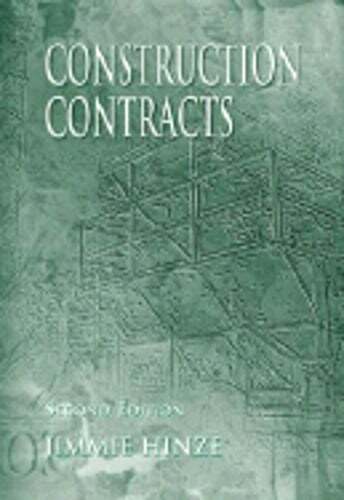 Construction Contracts by Jimmie W Hinze: Used