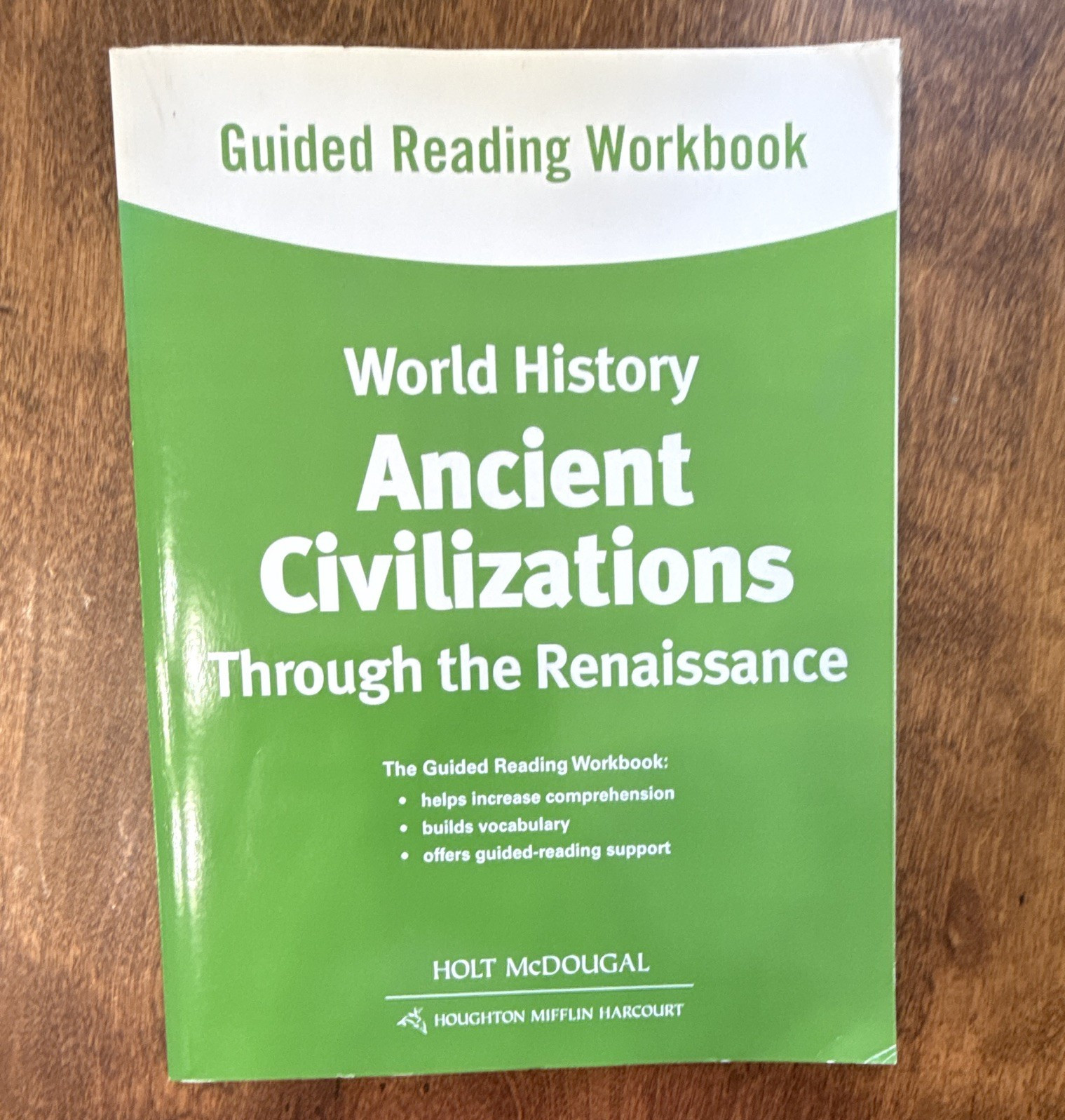 Holt McDougal Guided Reading Workbook World History Ancient Civ to Renaissance