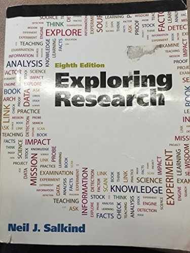 Exploring Research (8th Edition) – Paperback, by Salkind Neil J. – Acceptable n