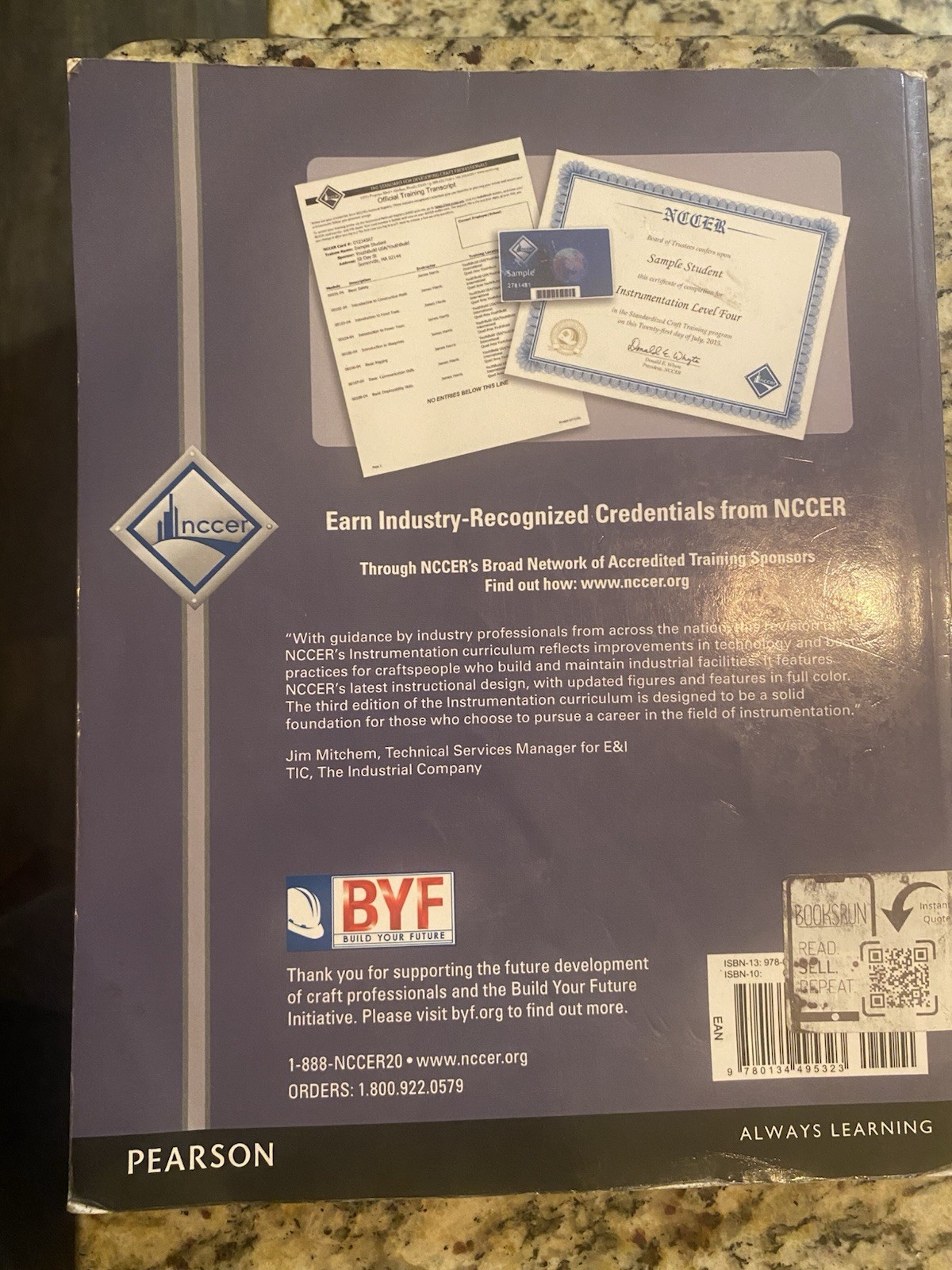 Pearson NCCER Instrumentation Level 4 Trainee Guide 3rd Ed Paperback 2017