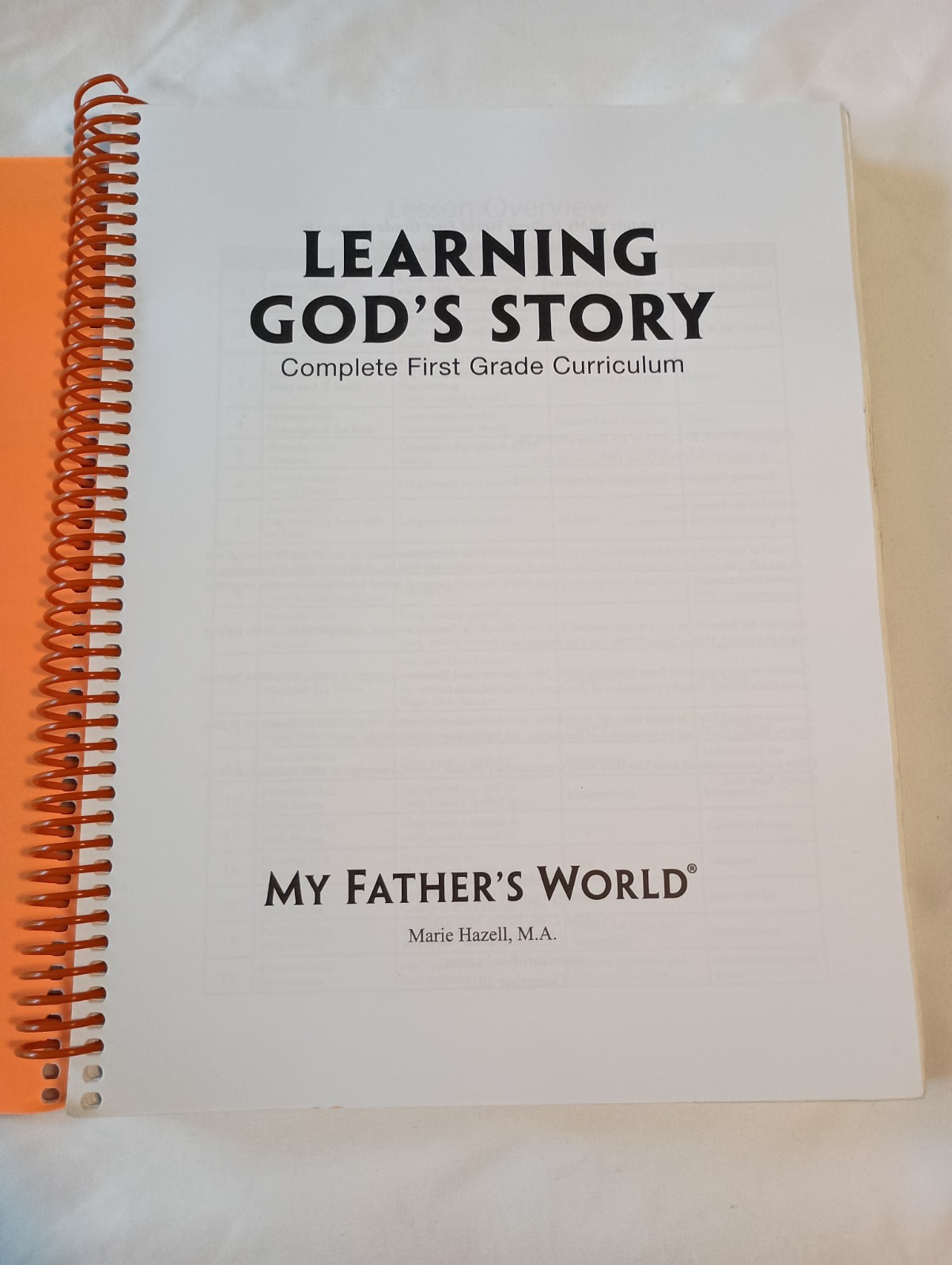 My Father’s World: Learning God’s Story Teacher’s Manual (First Grade)