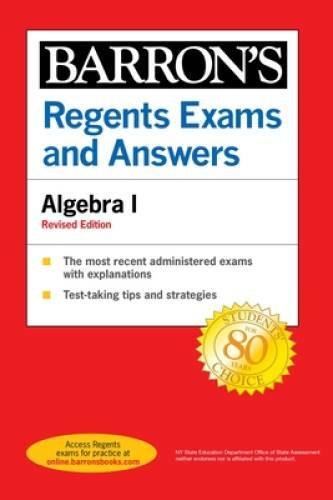 Regents Exams and Answers Algebra I Revised Edition (Barrons Regents NY) – GOOD