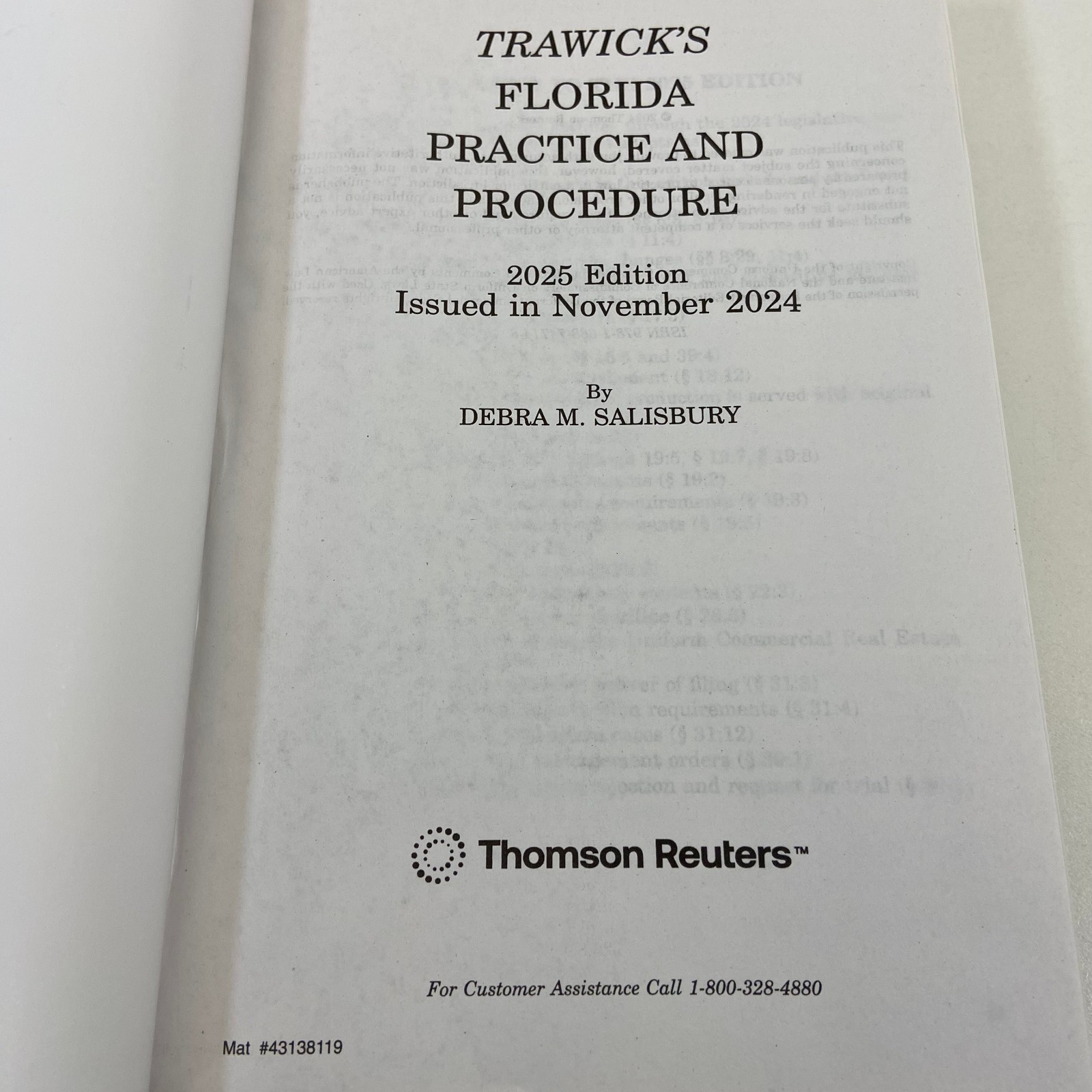 Trawick’s Florida Practice and Procedure 2025 Edition Debra Salisbury Law TPB